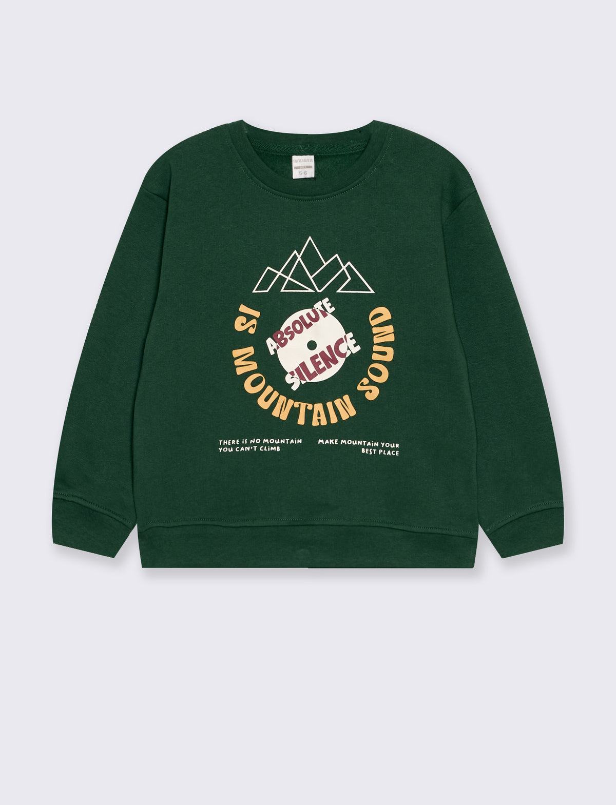 Casual cotton blend crewneck sweatshirt - Green