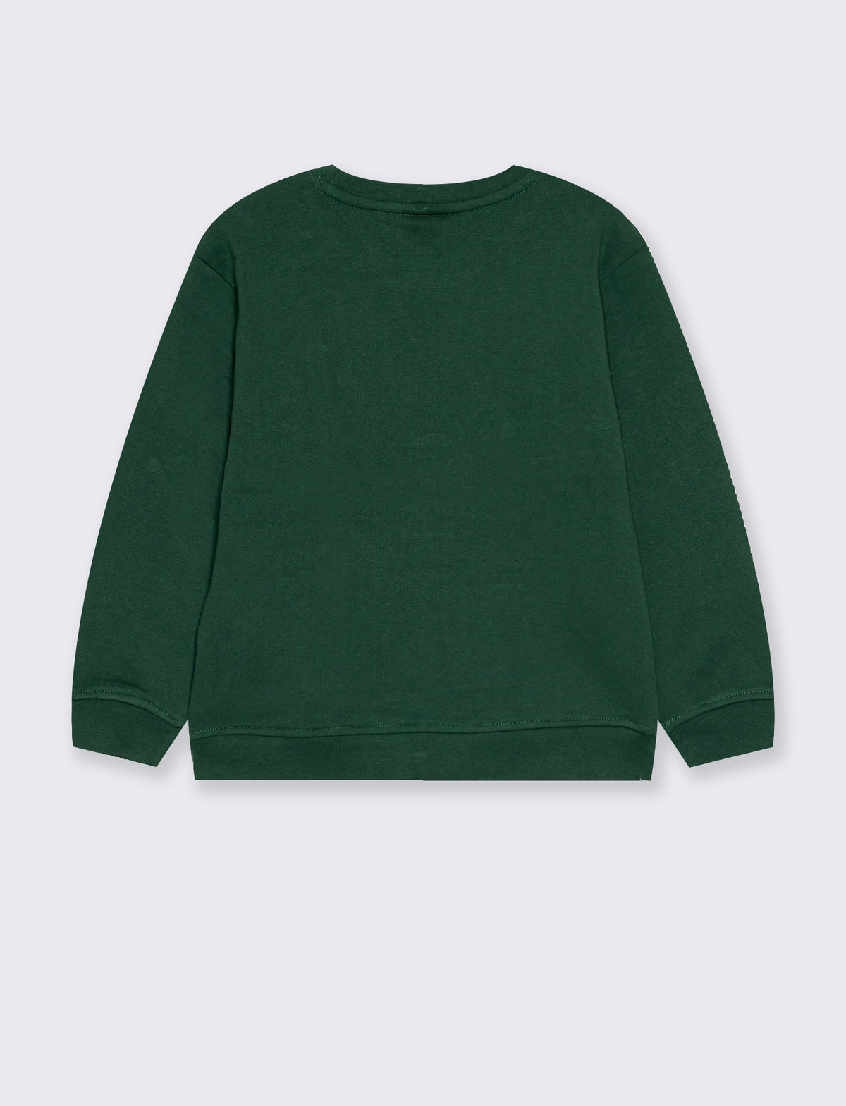 Casual cotton blend crewneck sweatshirt - Green