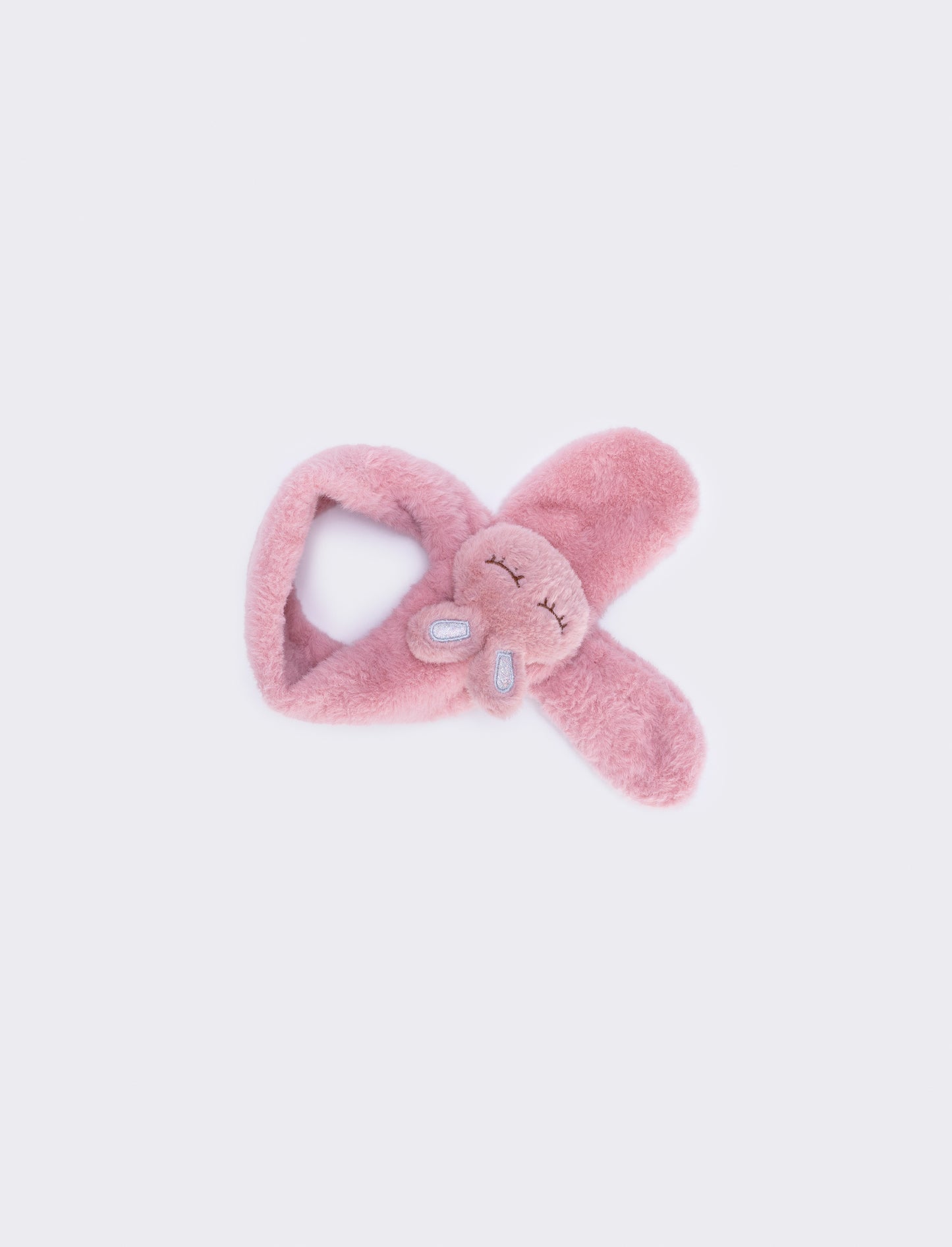 Collo bambina finta pelliccia coniglietto - Rosa