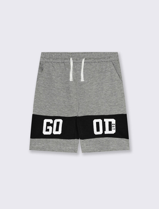 Bermuda sweatshirt with contrasting inserts - Grey