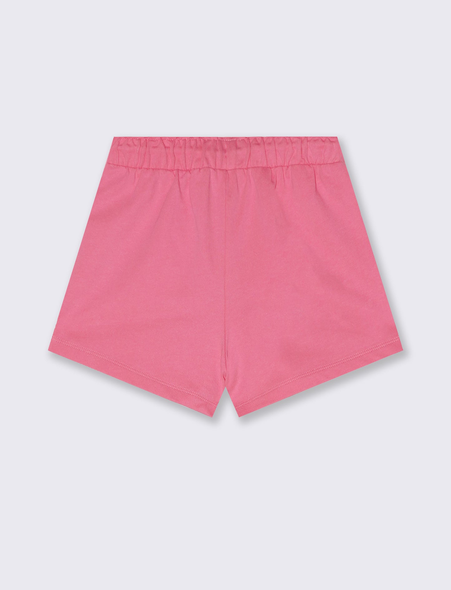Short in french terry con strass e elastico - Rosa big bubble