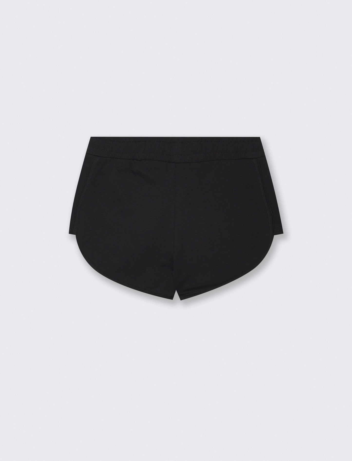 Short sportif en french terry avec impression - Black