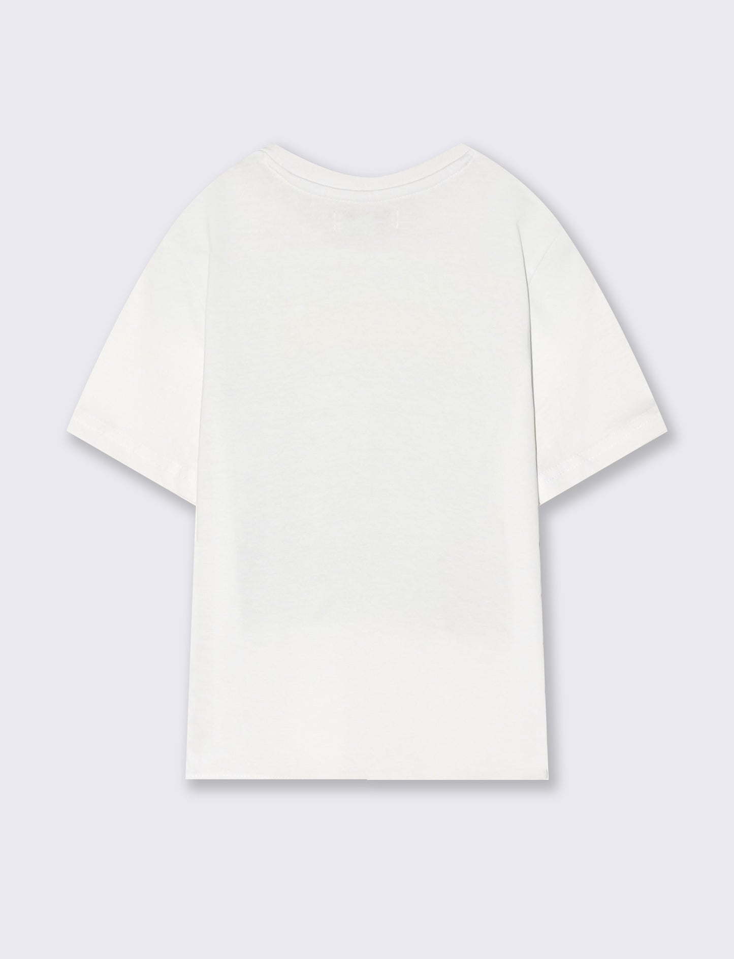 T-shirt stampa frontale. - Bianco