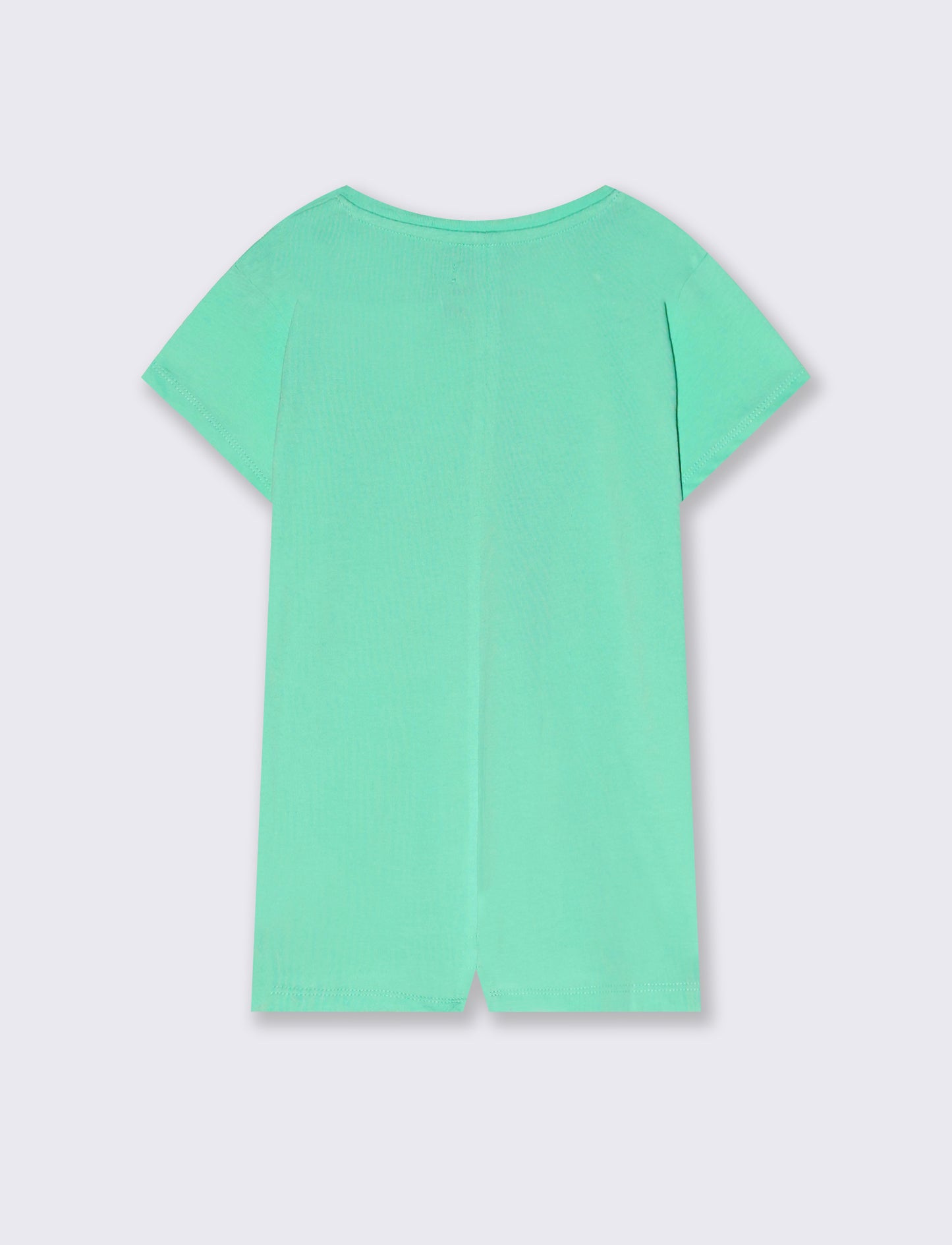 T-shirt mezza manica da bambina. - Verde acqua