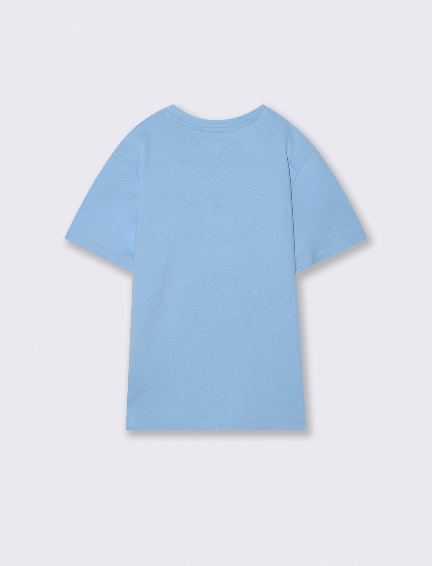 T-shirt con stampa frontale - Azzurro