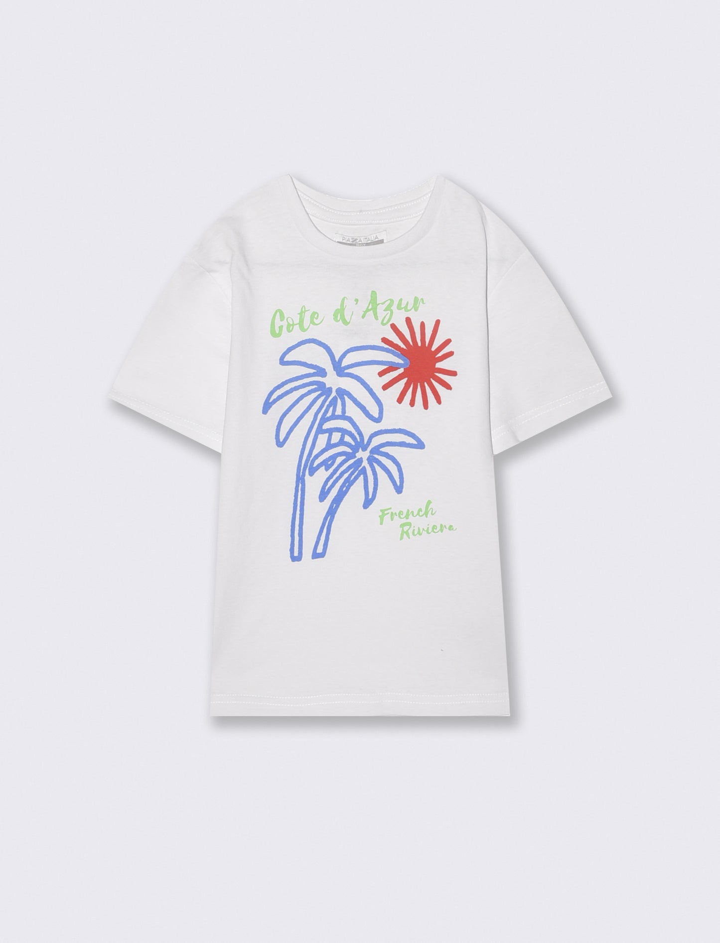 T-shirt con stampa frontale - Bianco