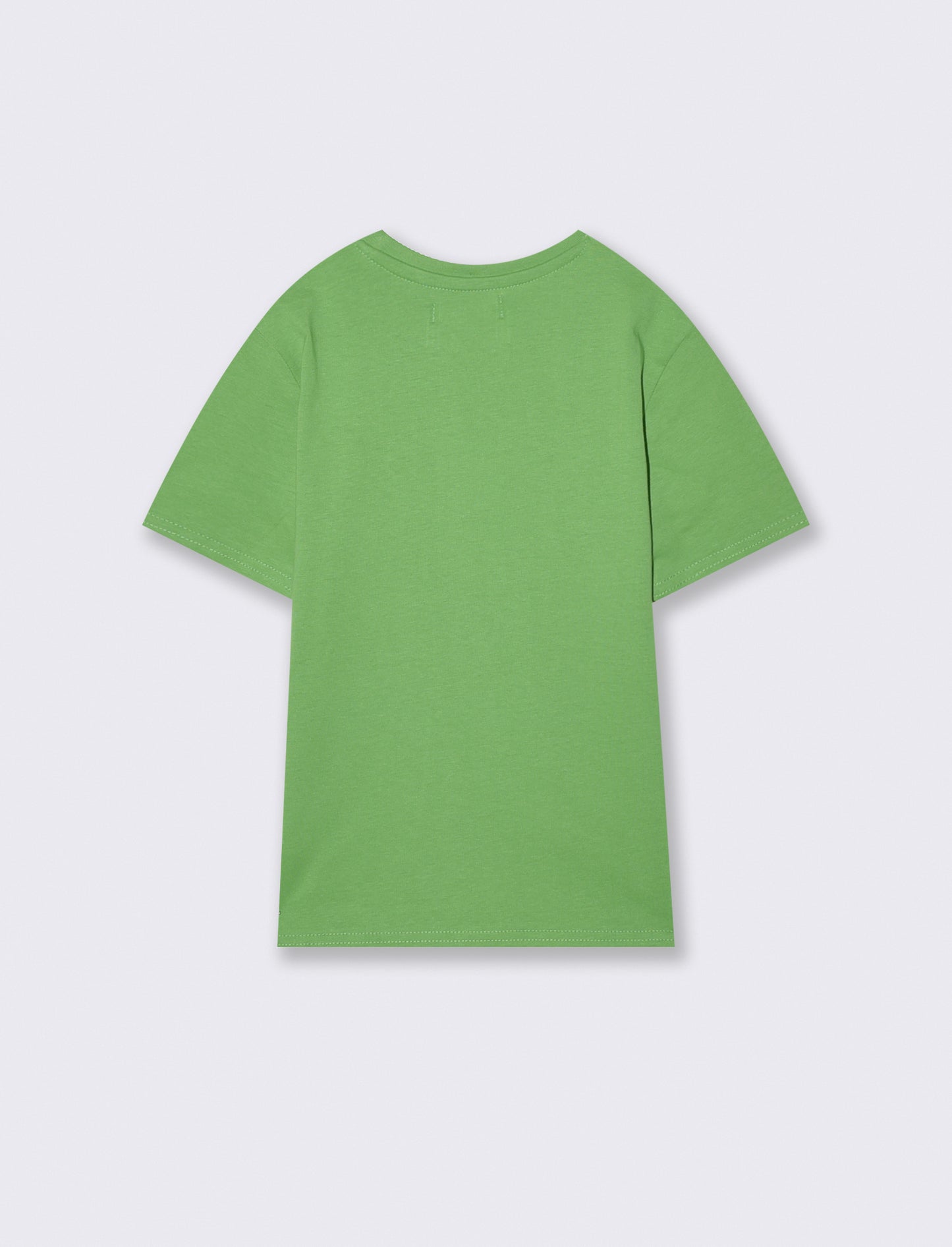 T-shirt con stampa frontale estate. - Verde prato