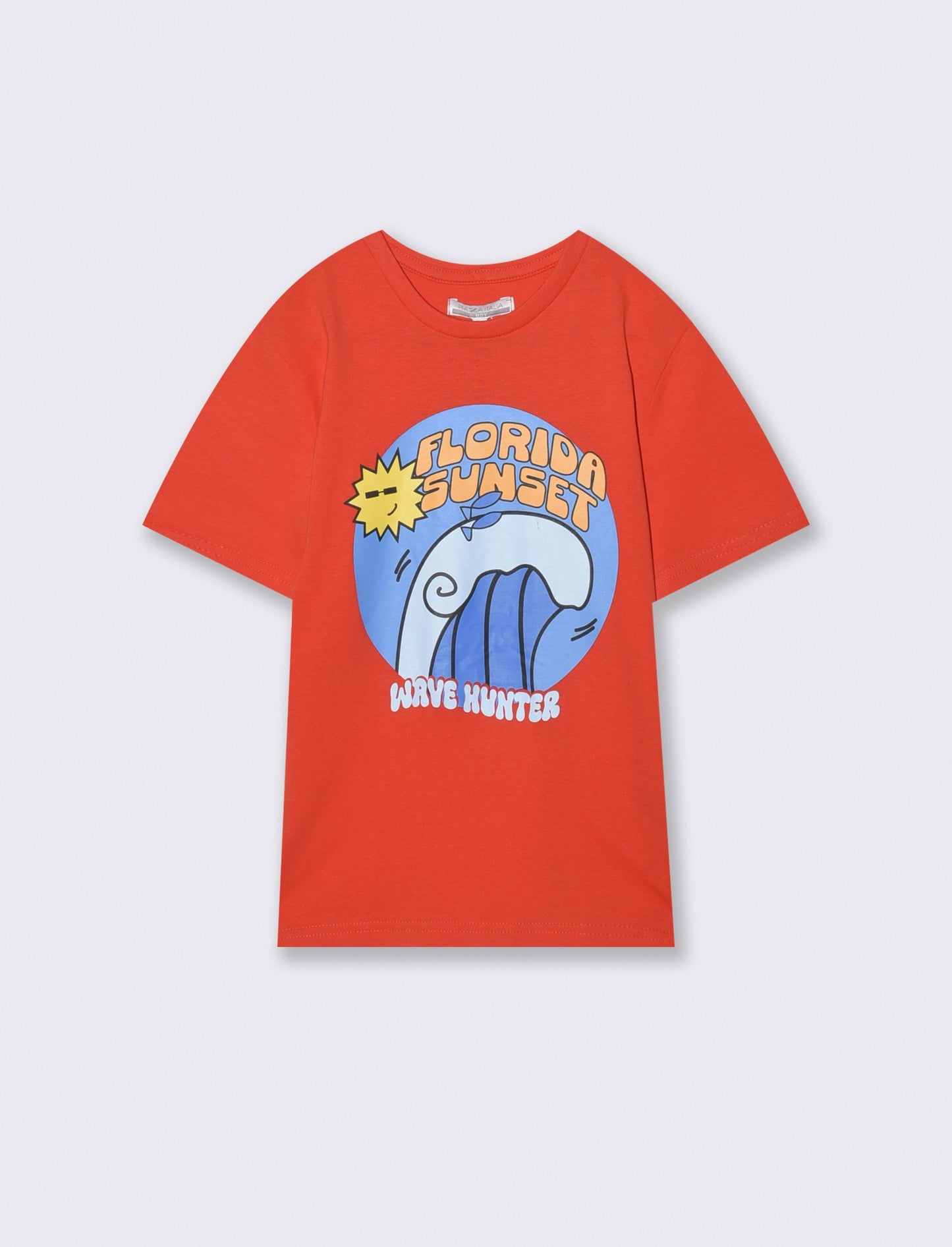 T-shirt con stampa frontale estate. - Aragosta