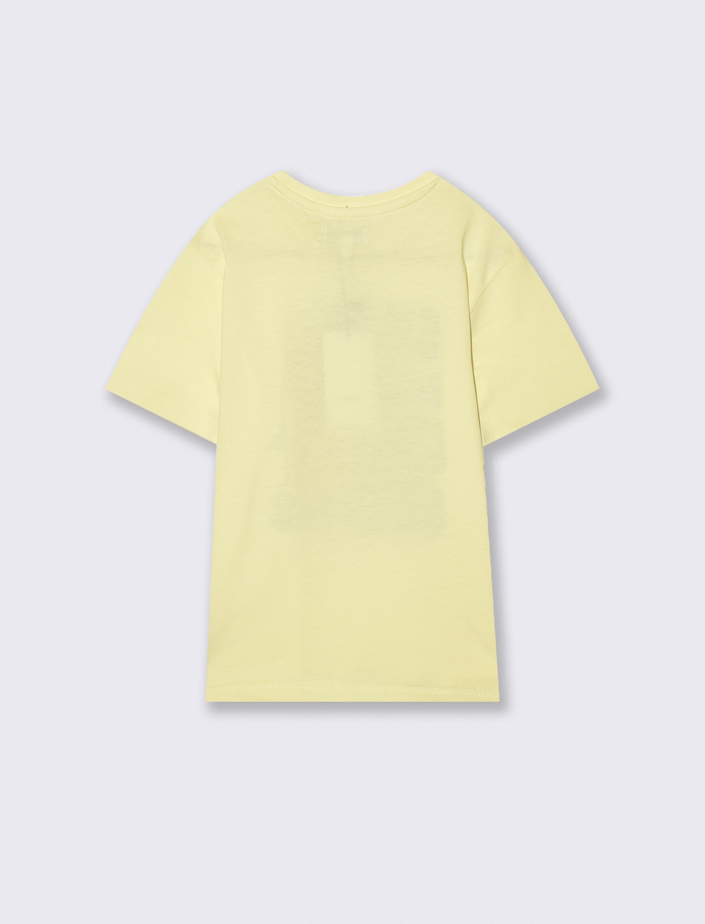 T-shirt con stampa frontale estate. - Giallo