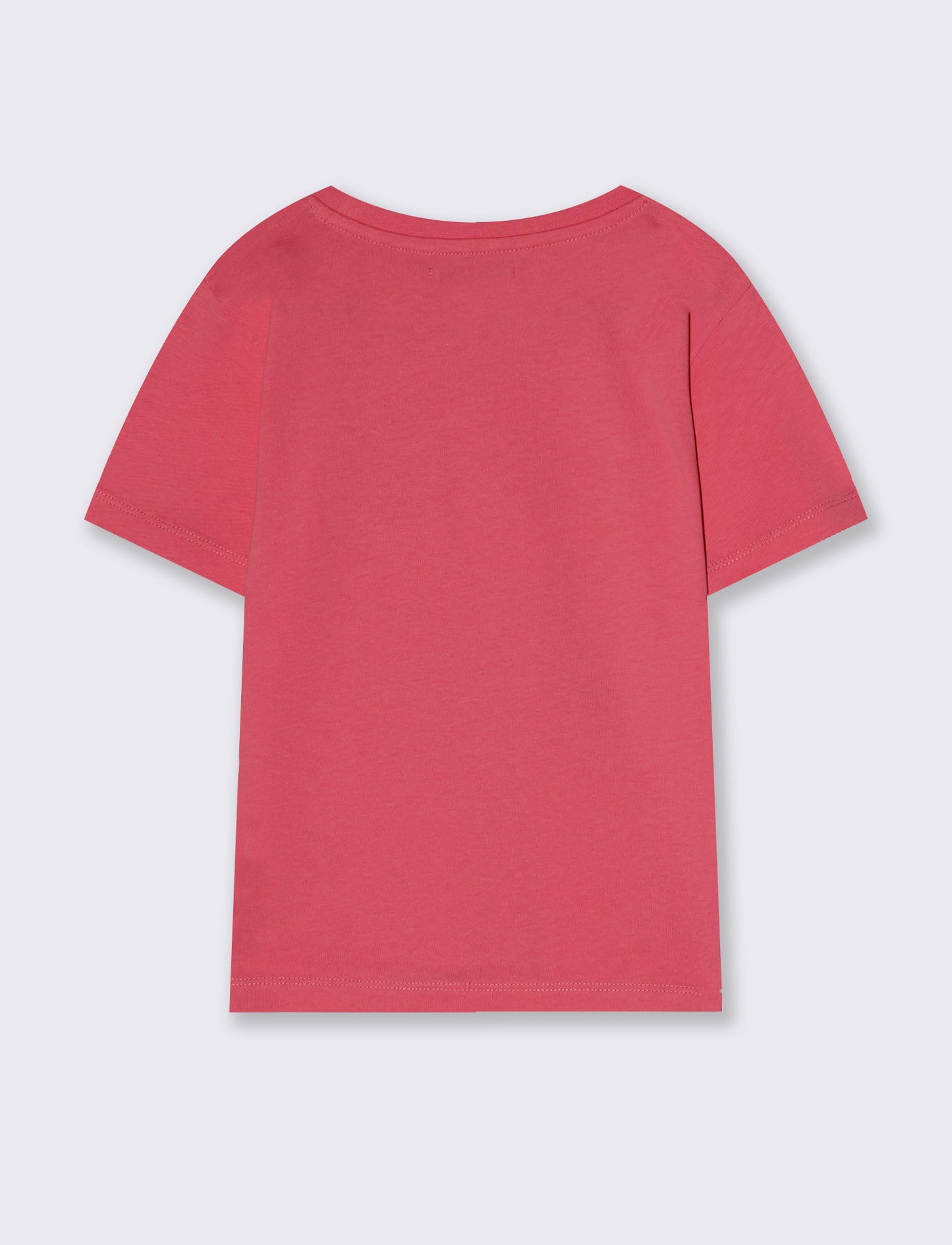 Girls' T-shirt with print and slits - Pink
