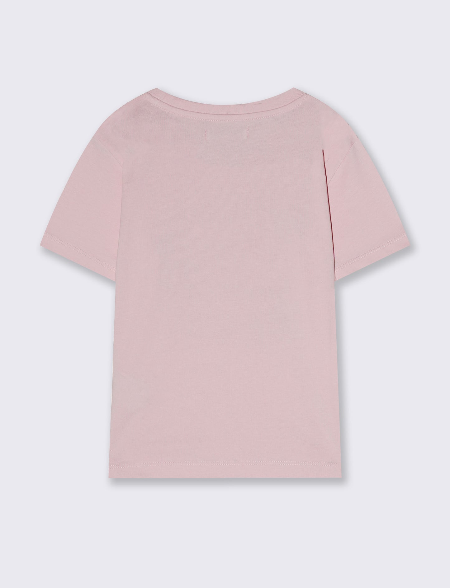 Girls' T-shirt with print and slits - Pink