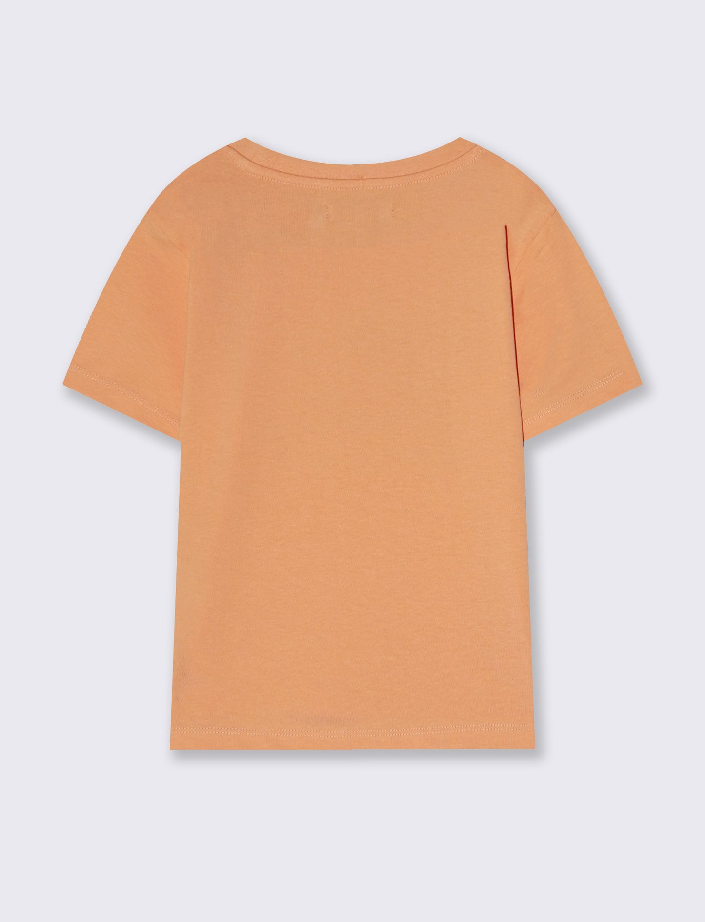 T-shirt bambina con stampa e spacchetti - Pesca