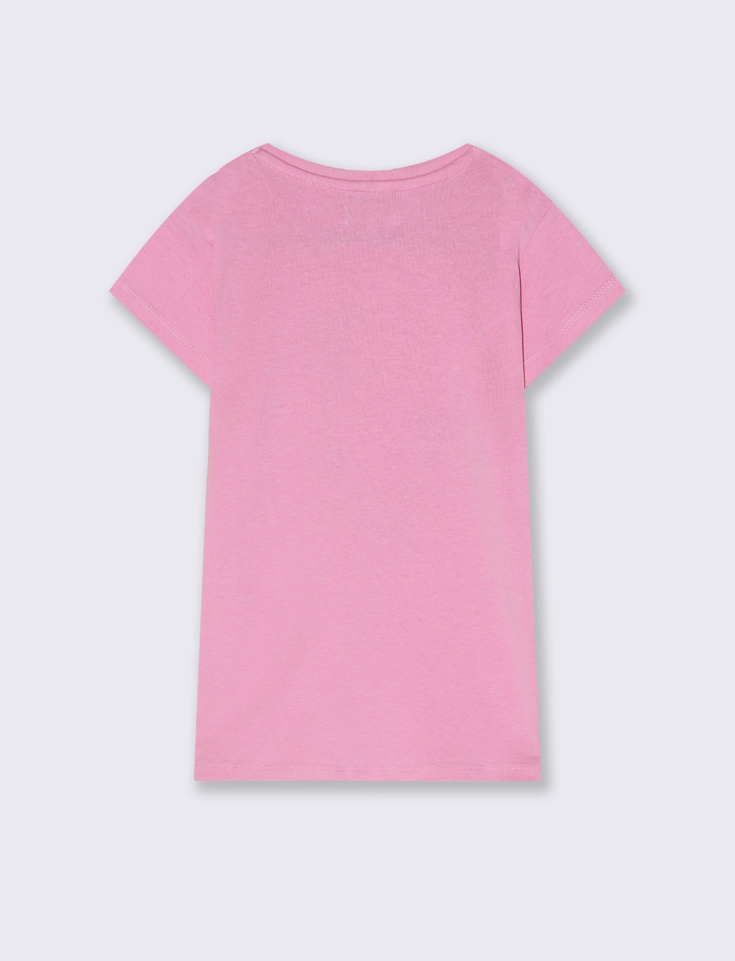 T-shirt estiva bambina con stampa lucida - Rosa