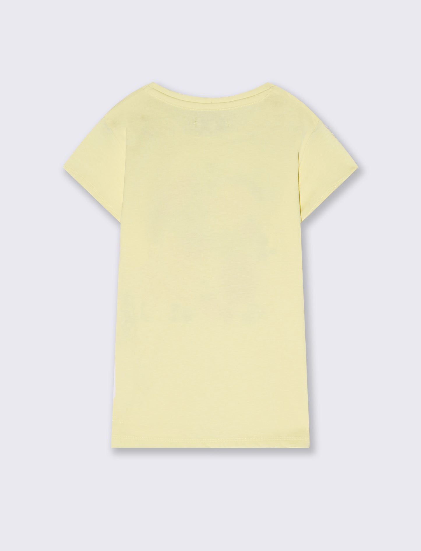 T-shirt estiva bambina con stampa lucida - Giallo