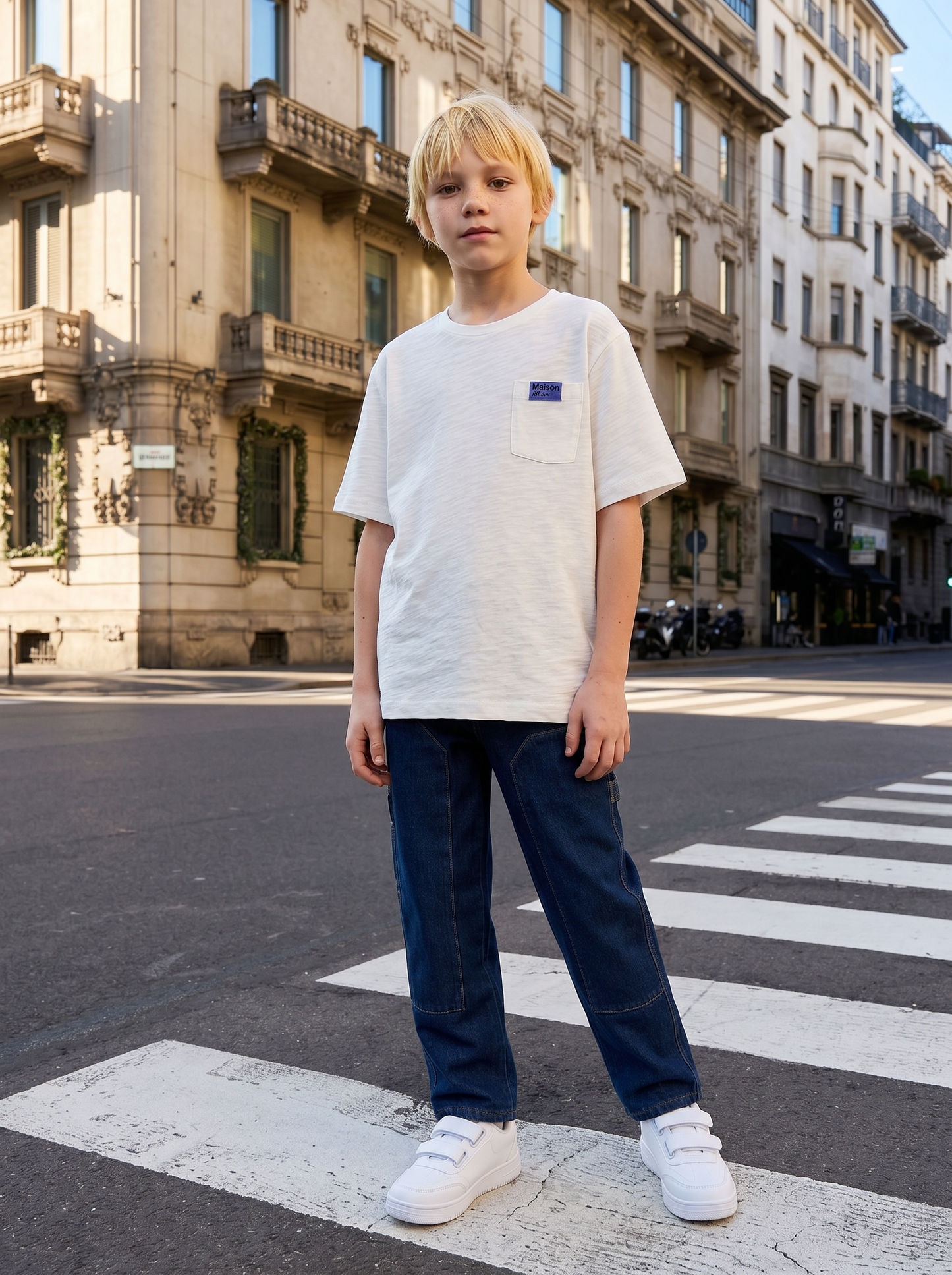 T-shirt con taschino - Bianco