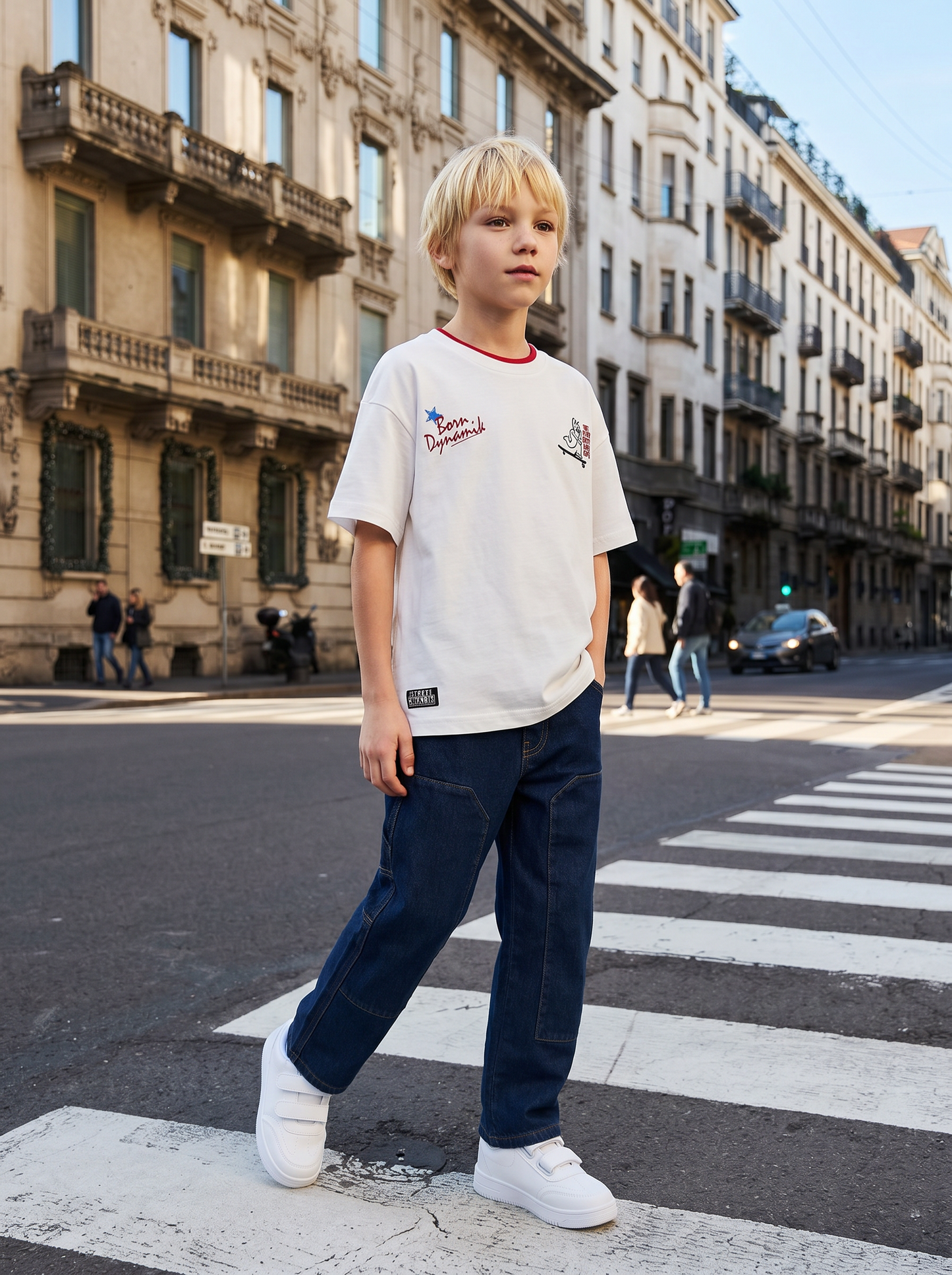 Loose fit printed T-shirt - White
