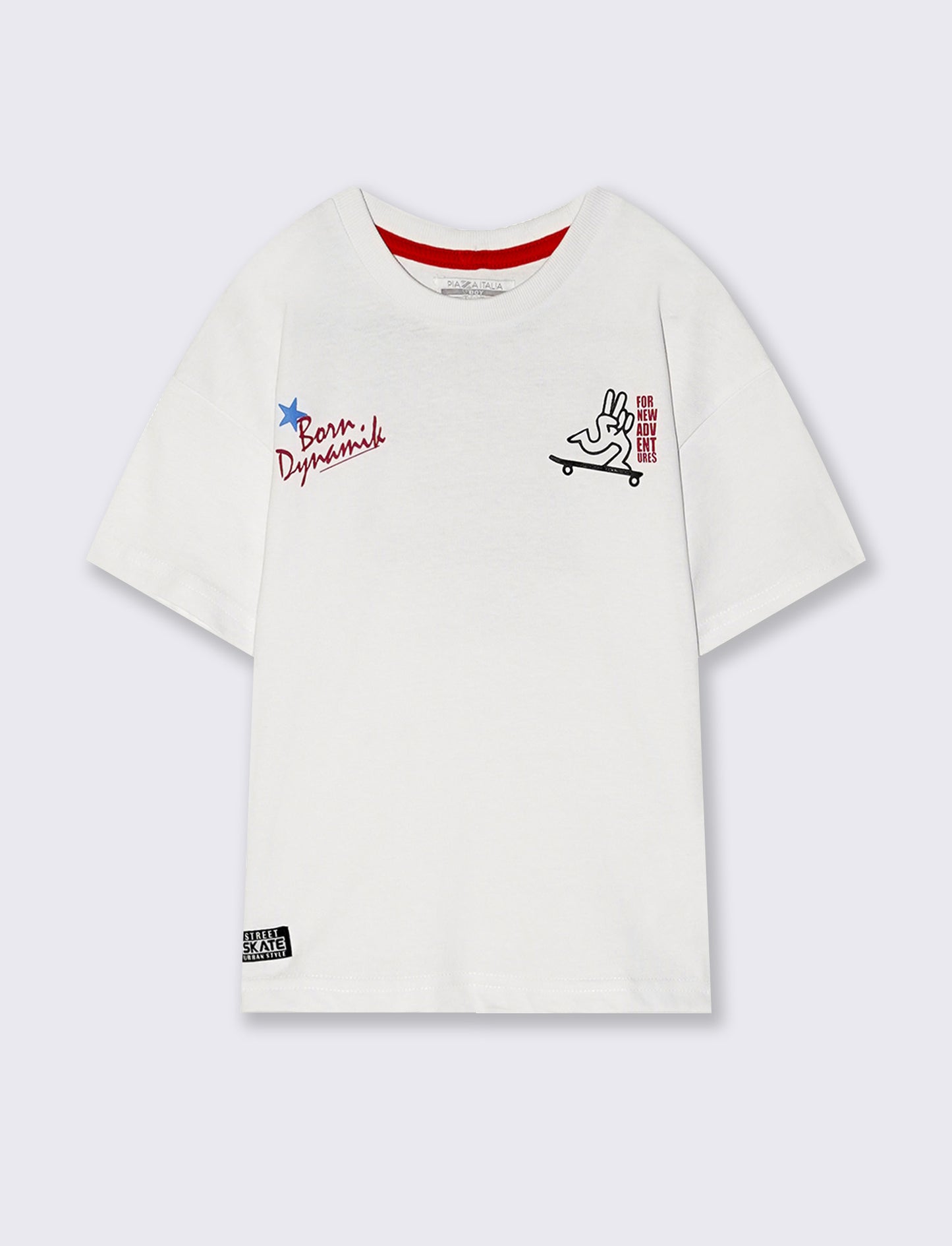 Loose fit printed T-shirt - White
