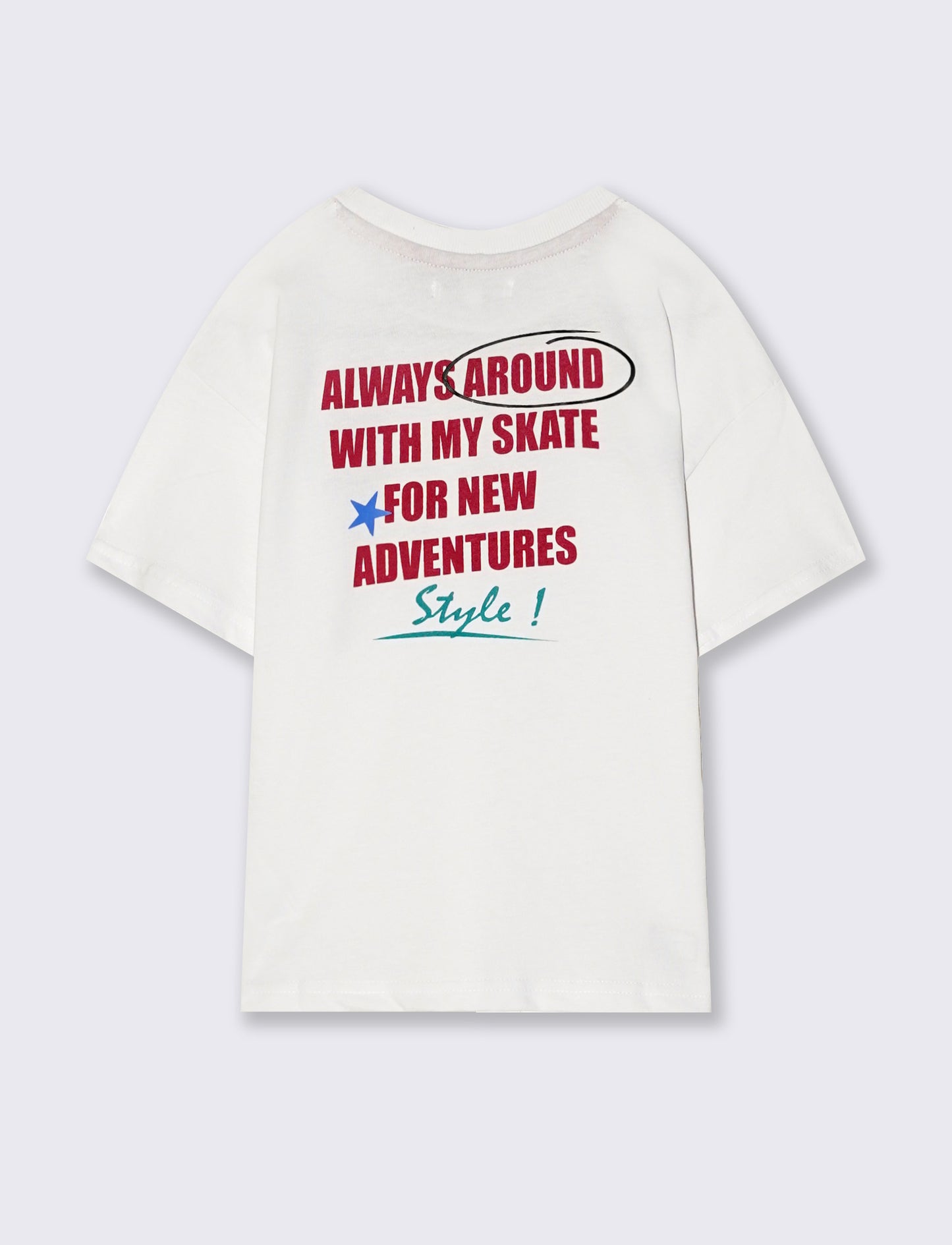 Loose fit printed T-shirt - White
