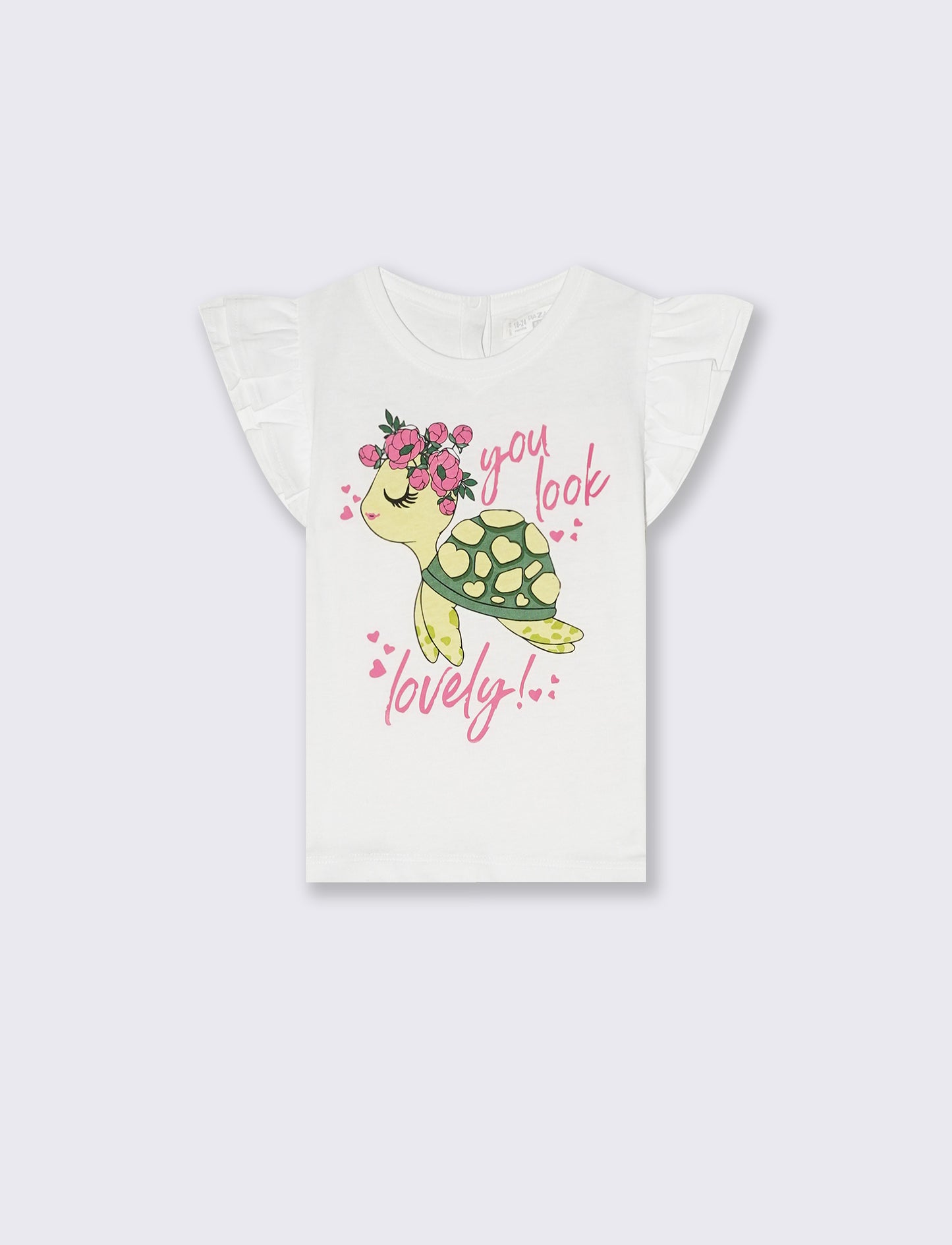 T shirt con rouches. - Bianco