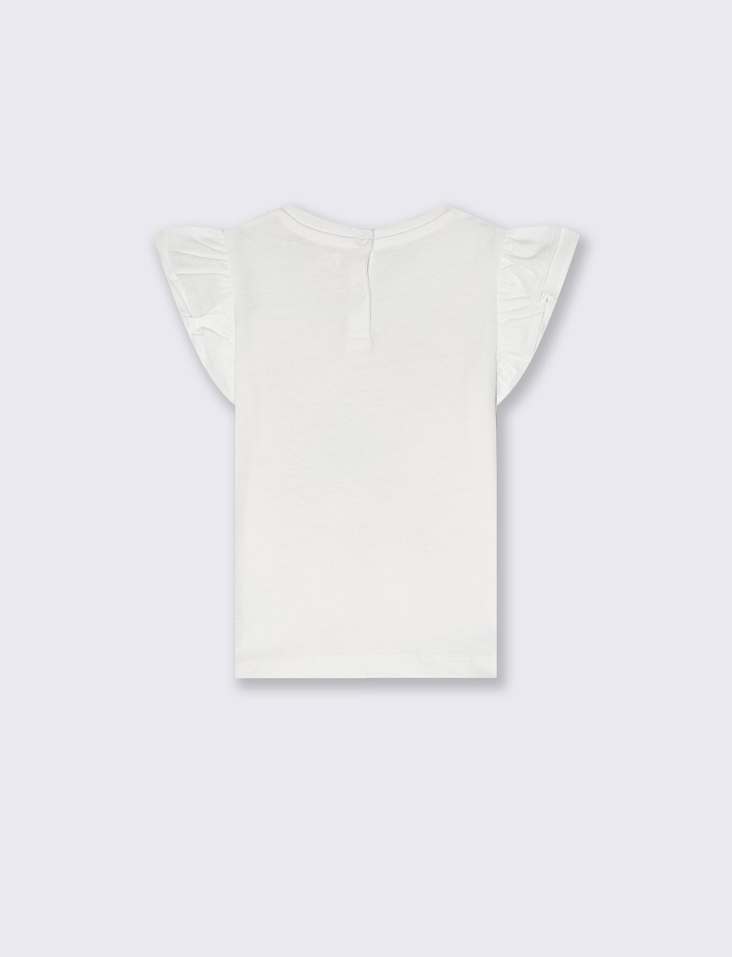 T shirt con rouches. - Bianco
