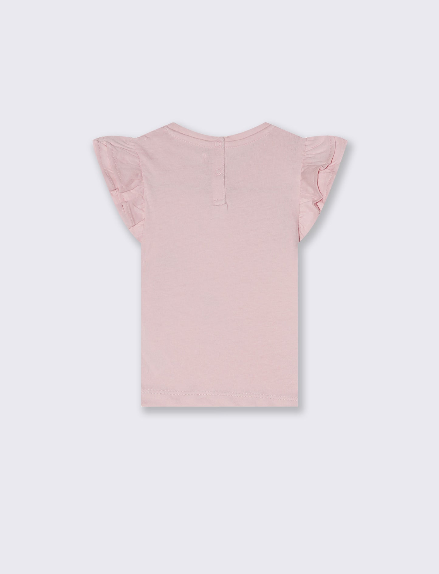 T-shirt girocollo con rouches eleganti - Rosa