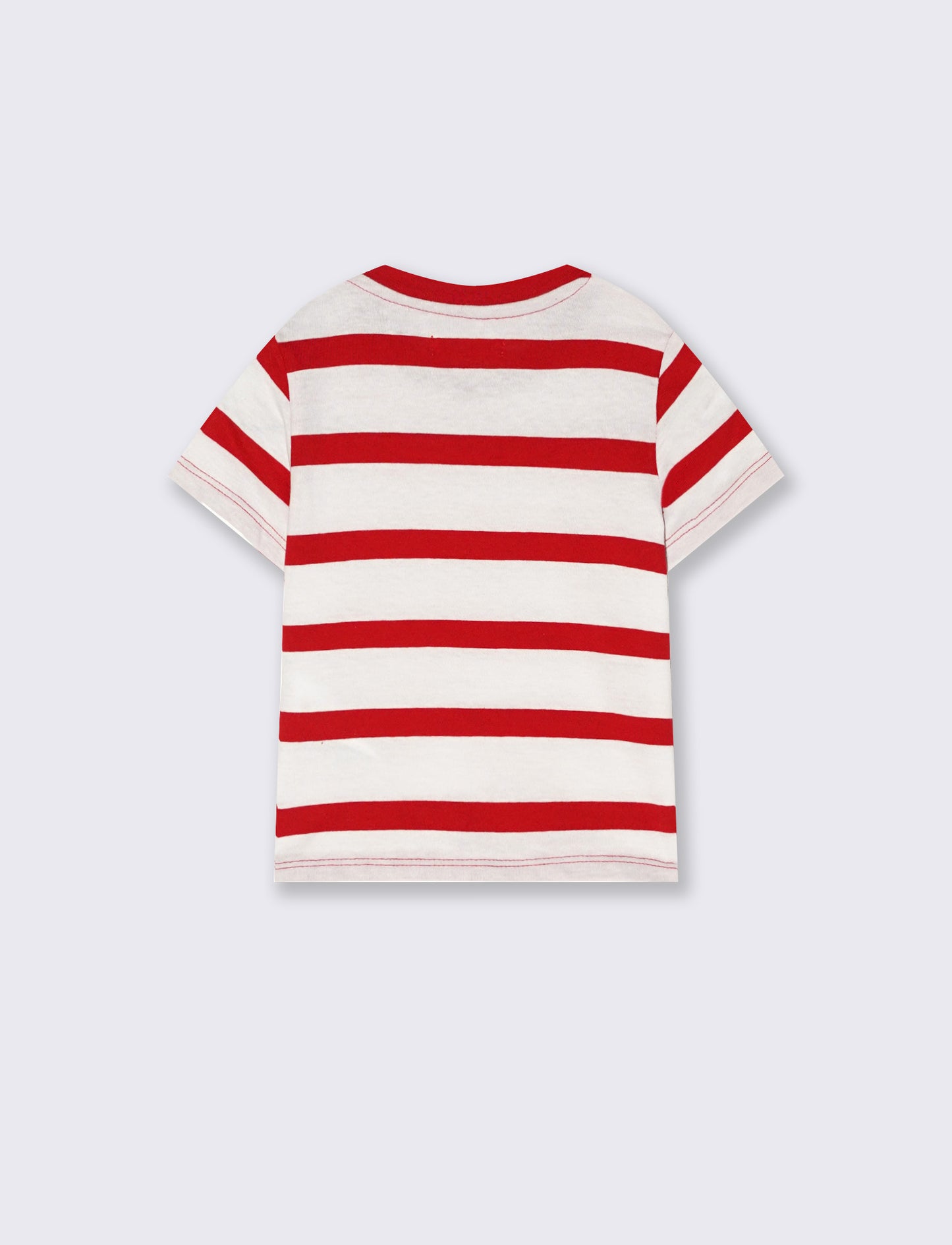 T shirt a righe - Rosso