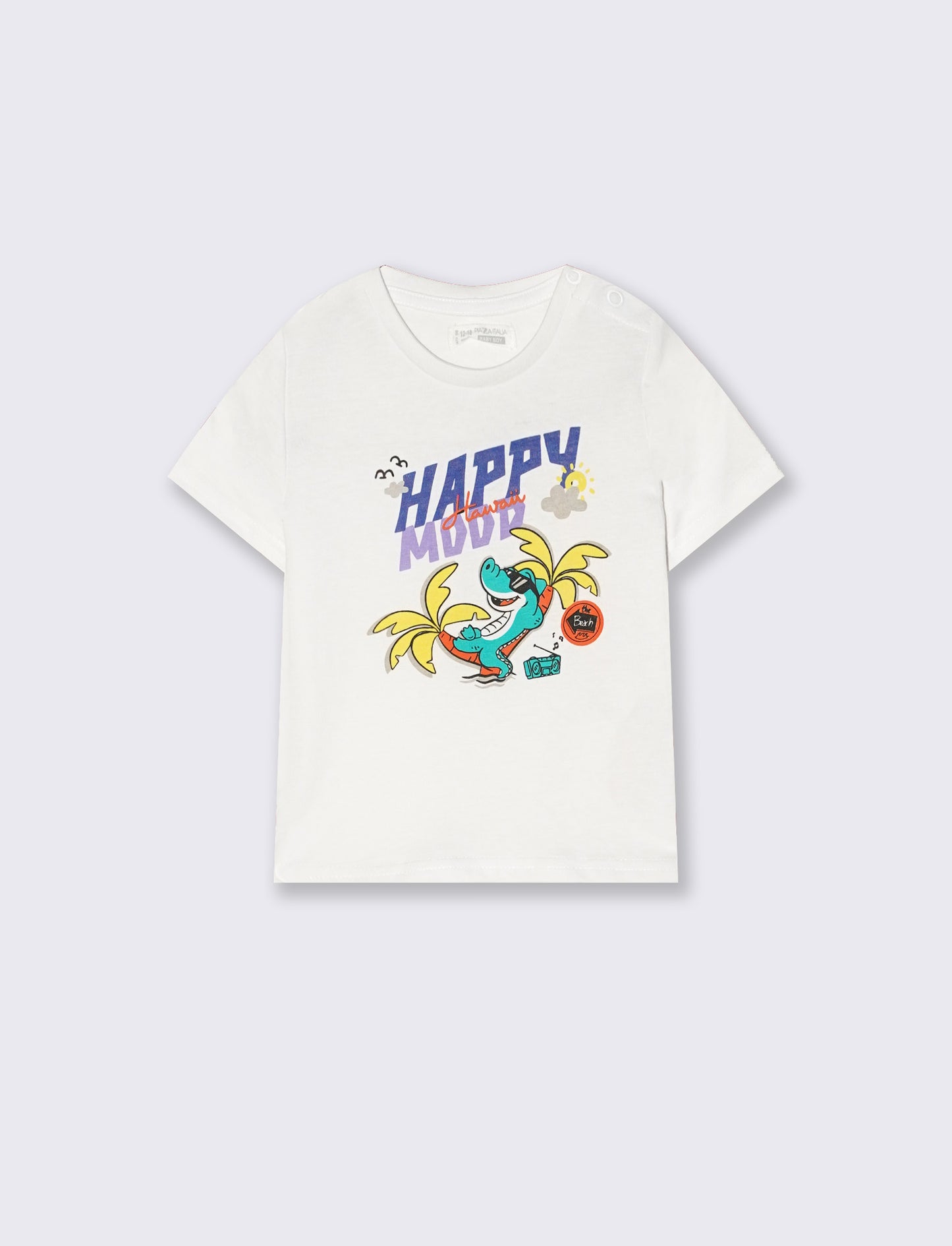 T shirt con stampa estiva - Bianco
