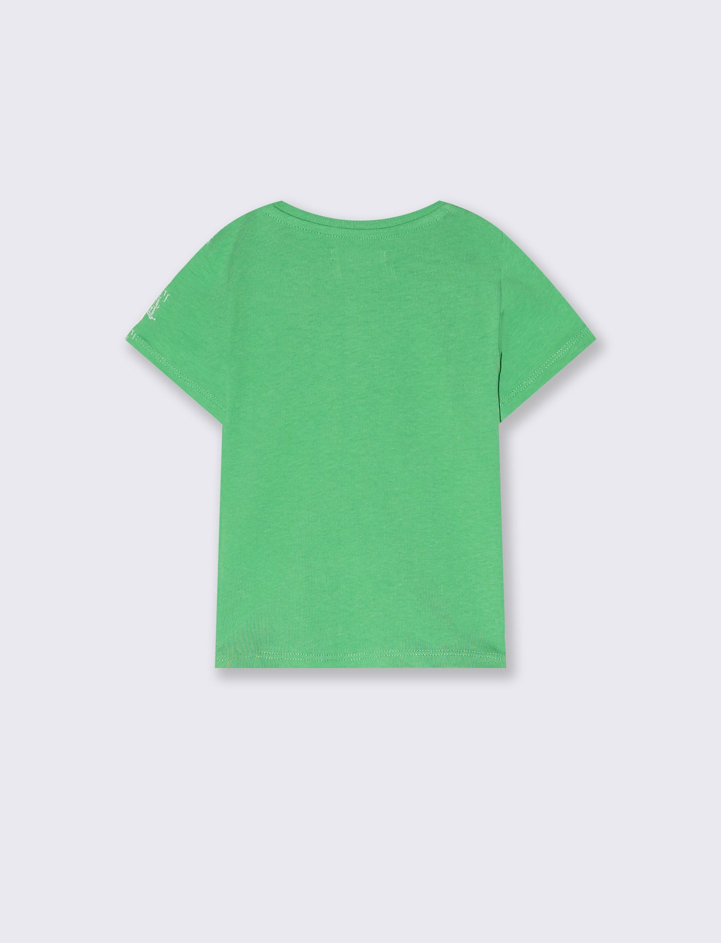 T-shirt mezza manica in cotone tinta unita - Verde prato