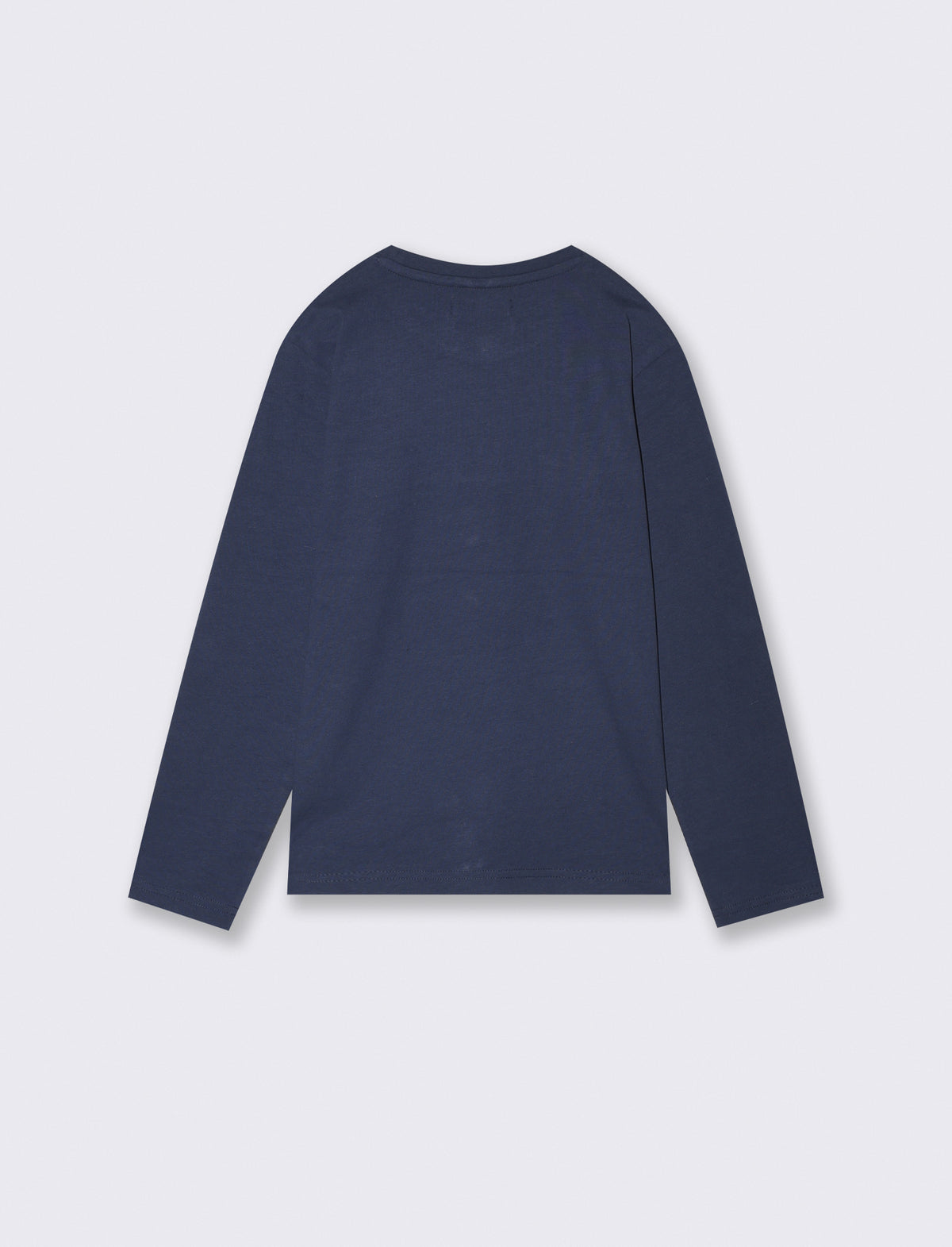Long Sleeve T-Shirt with Print - Blue
