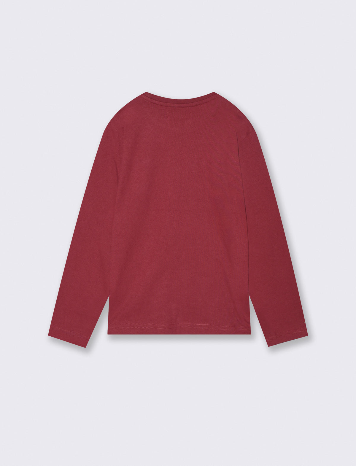T-shirt a maniche lunghe con stampa - Bordeaux