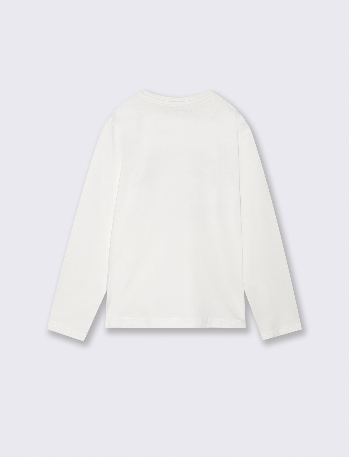T-shirt a maniche lunghe con stampa - Bianco latte