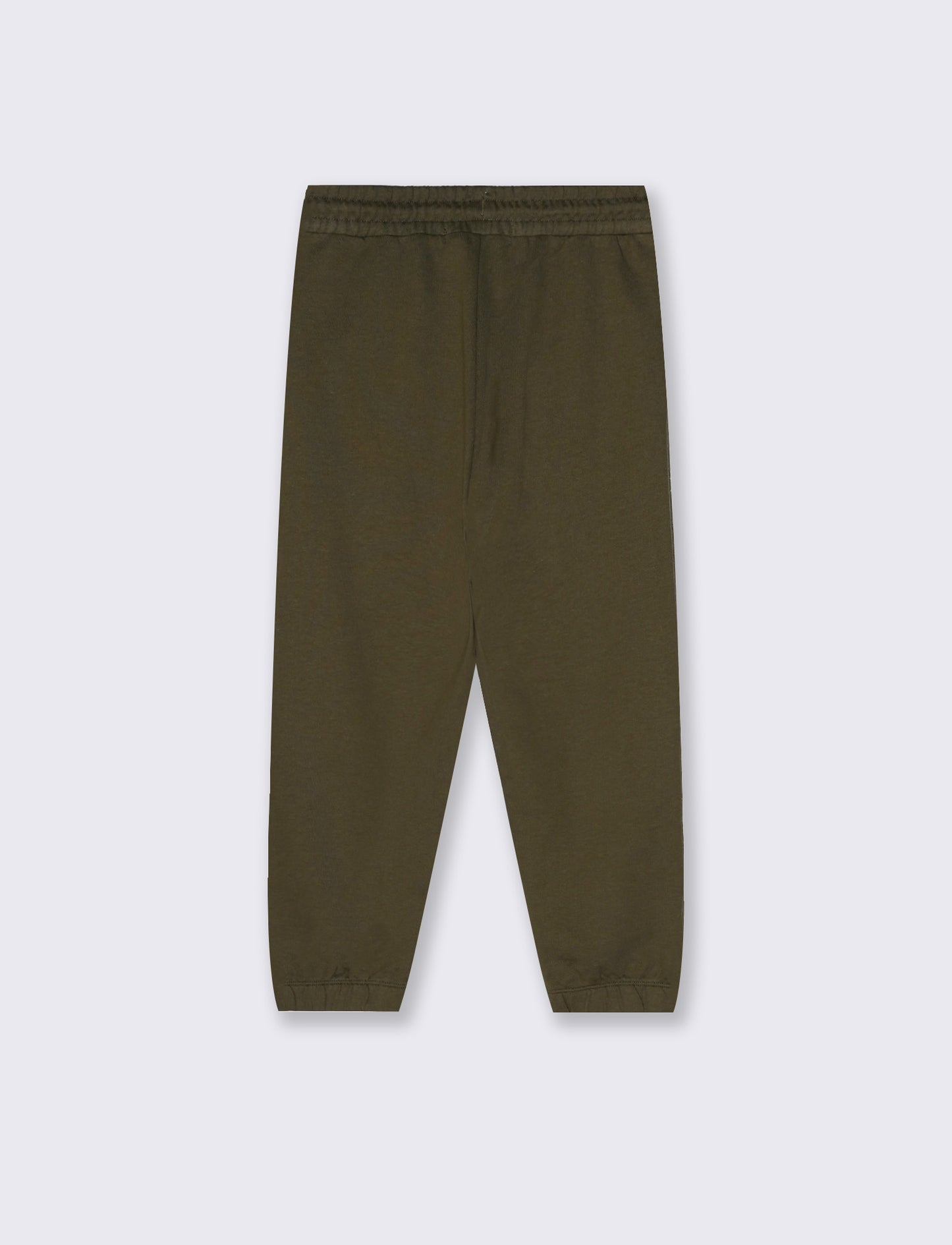 Jogger in felpa con stampa college - Verde militare