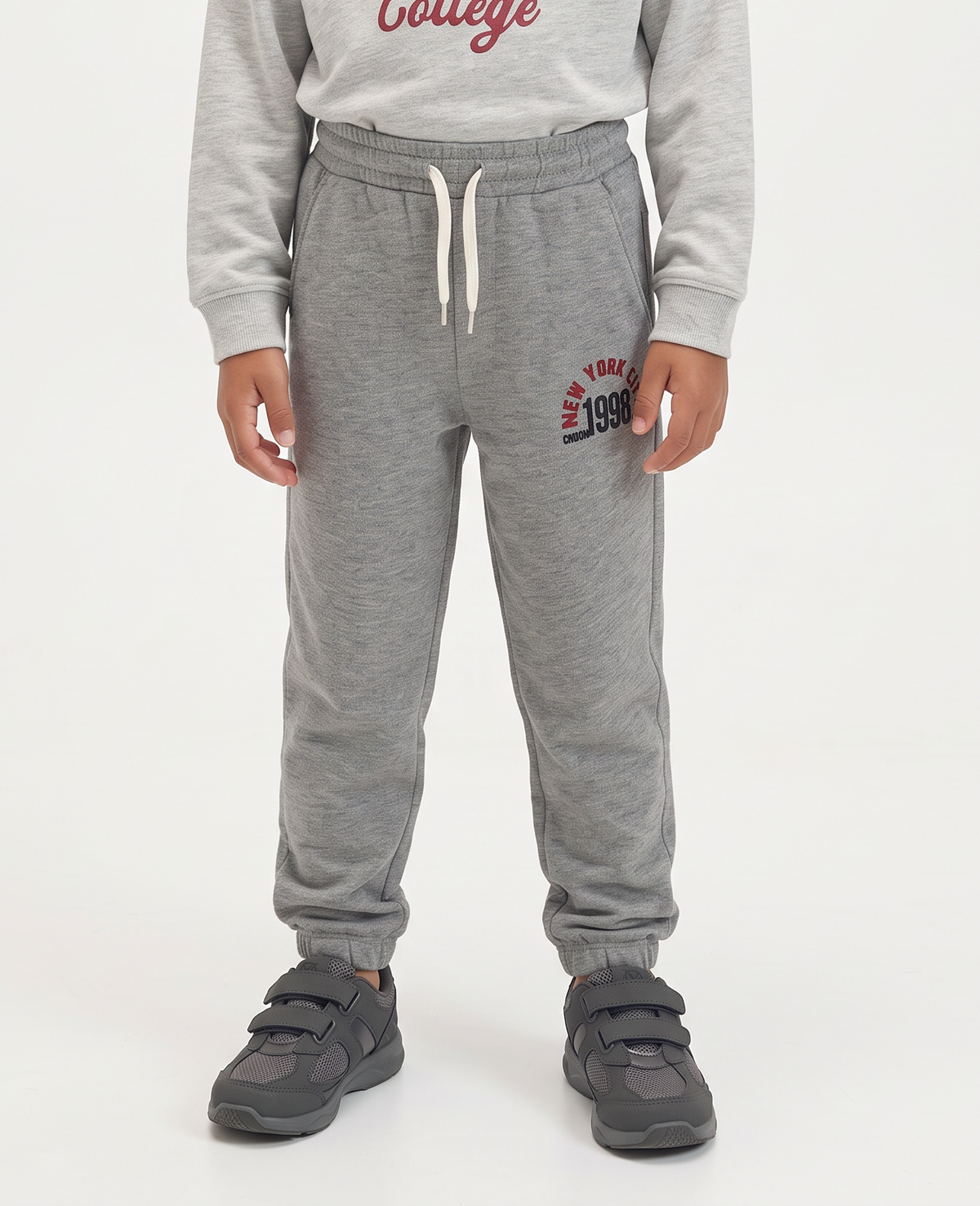 College print sweatshirt jogger - Grey