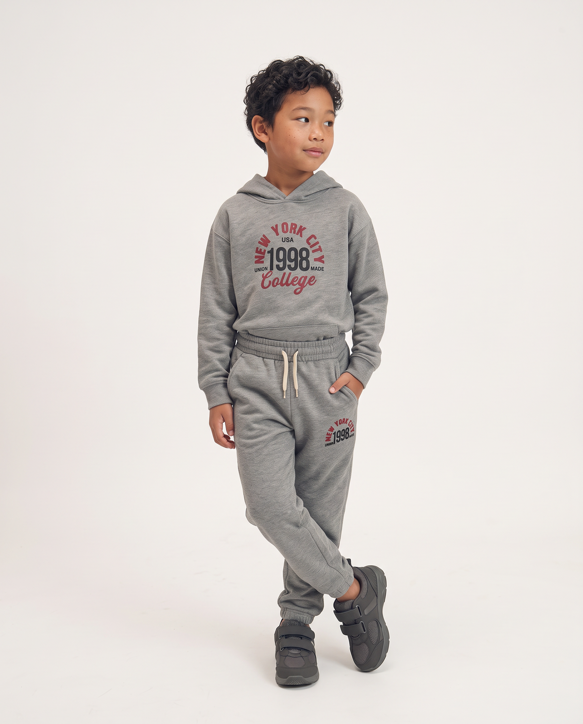College print sweatshirt jogger - Grey