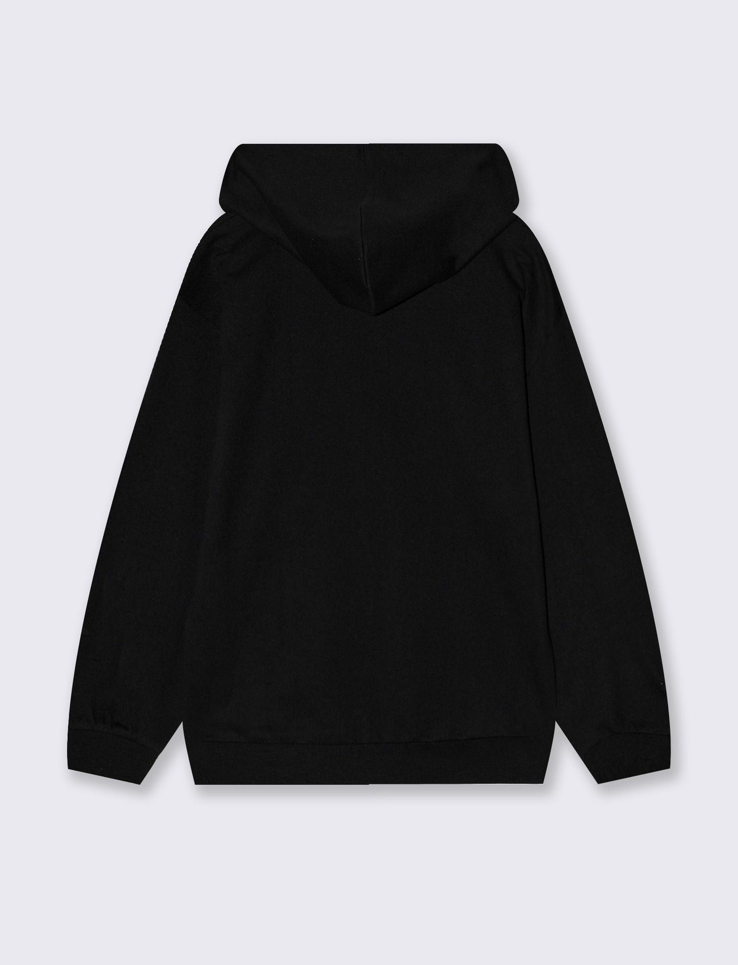 Felpa con cappuccio e stampa originale - Nero