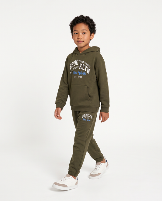 Hoodie with original print - Green