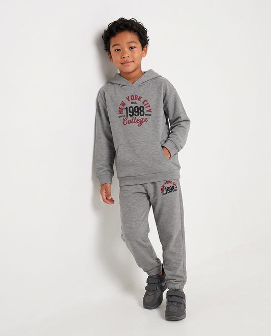 Hoodie with original print - Grey