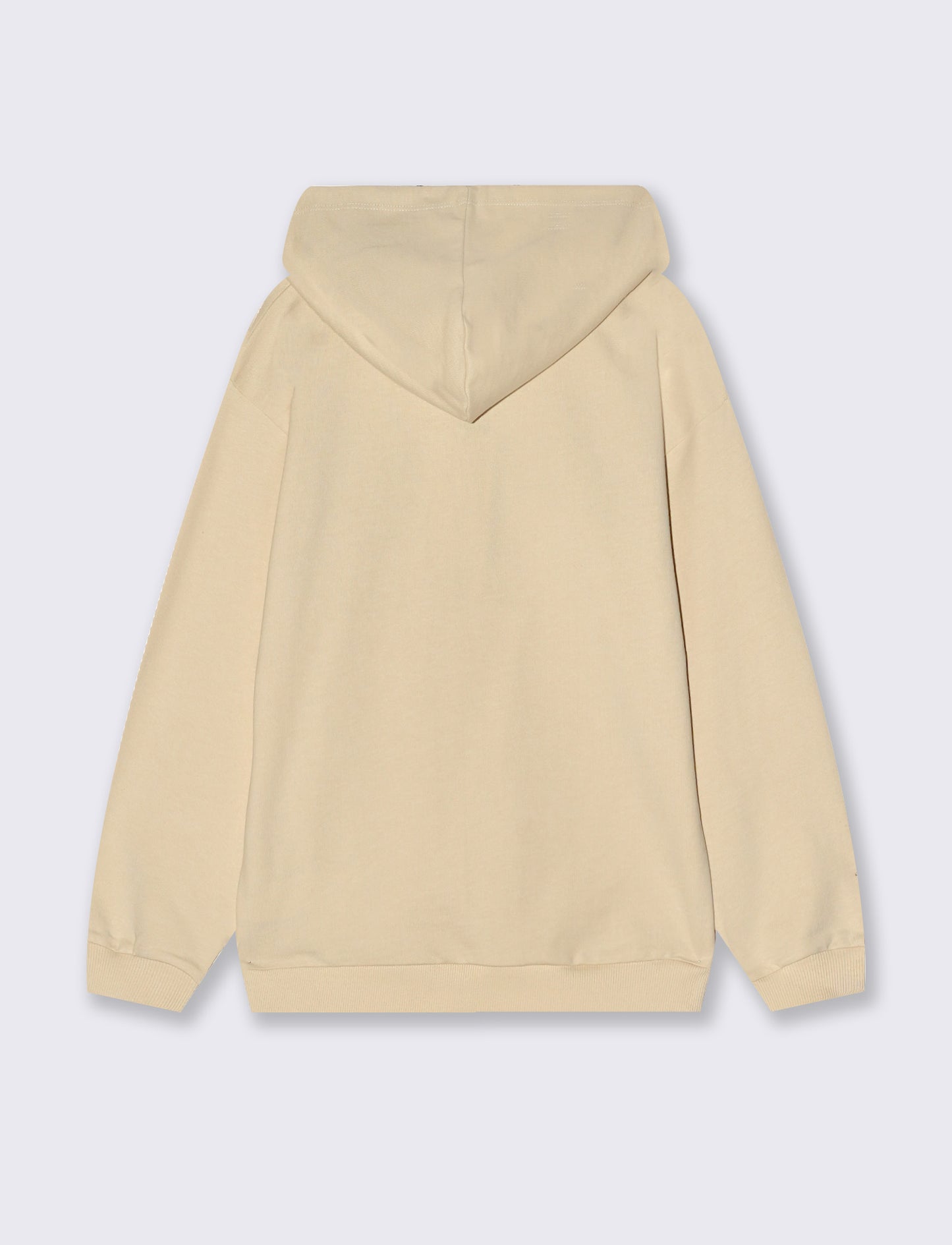 Felpa con cappuccio e stampa originale - Beige