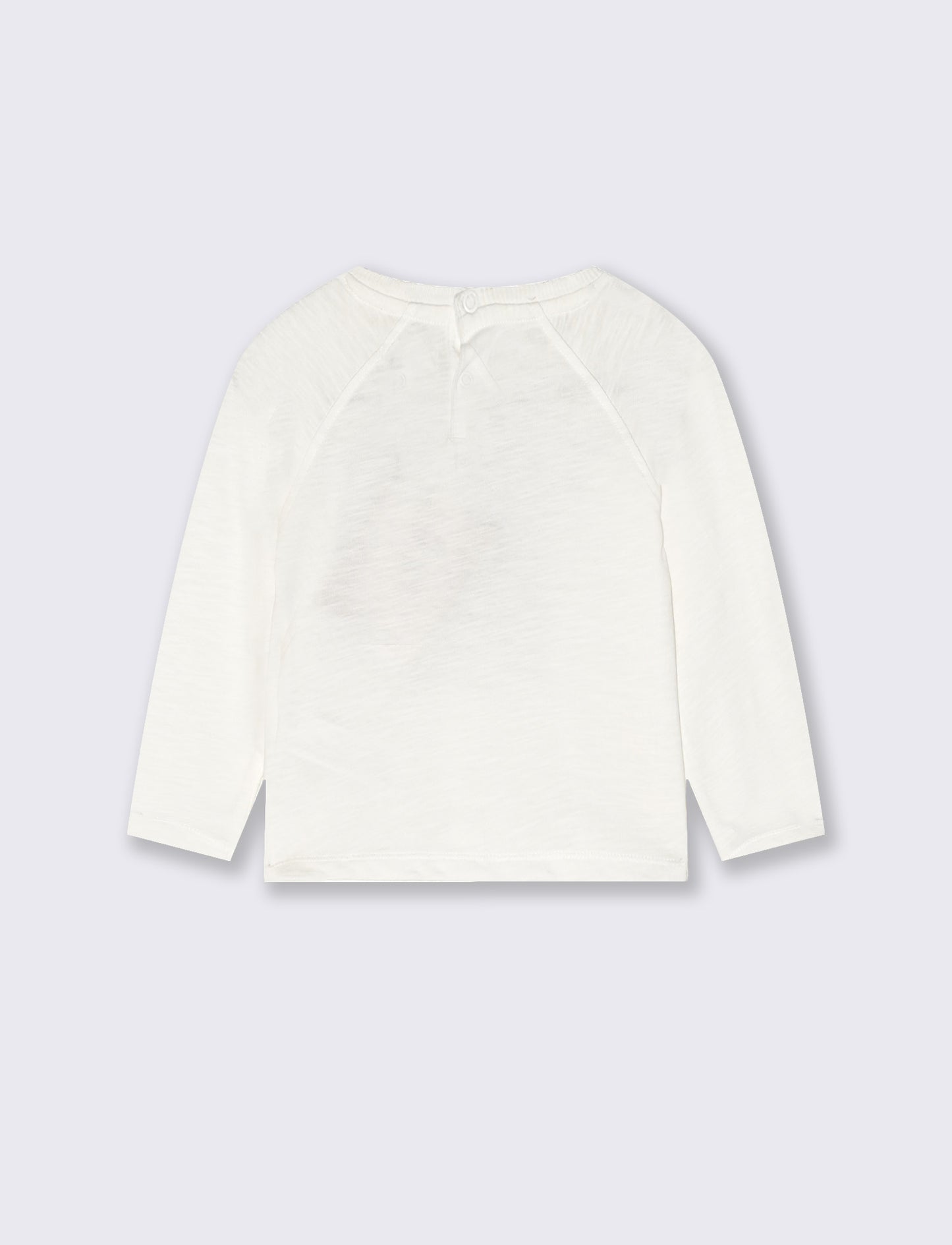 Raglan Sleeve Baby T-Shirt with Print - White
