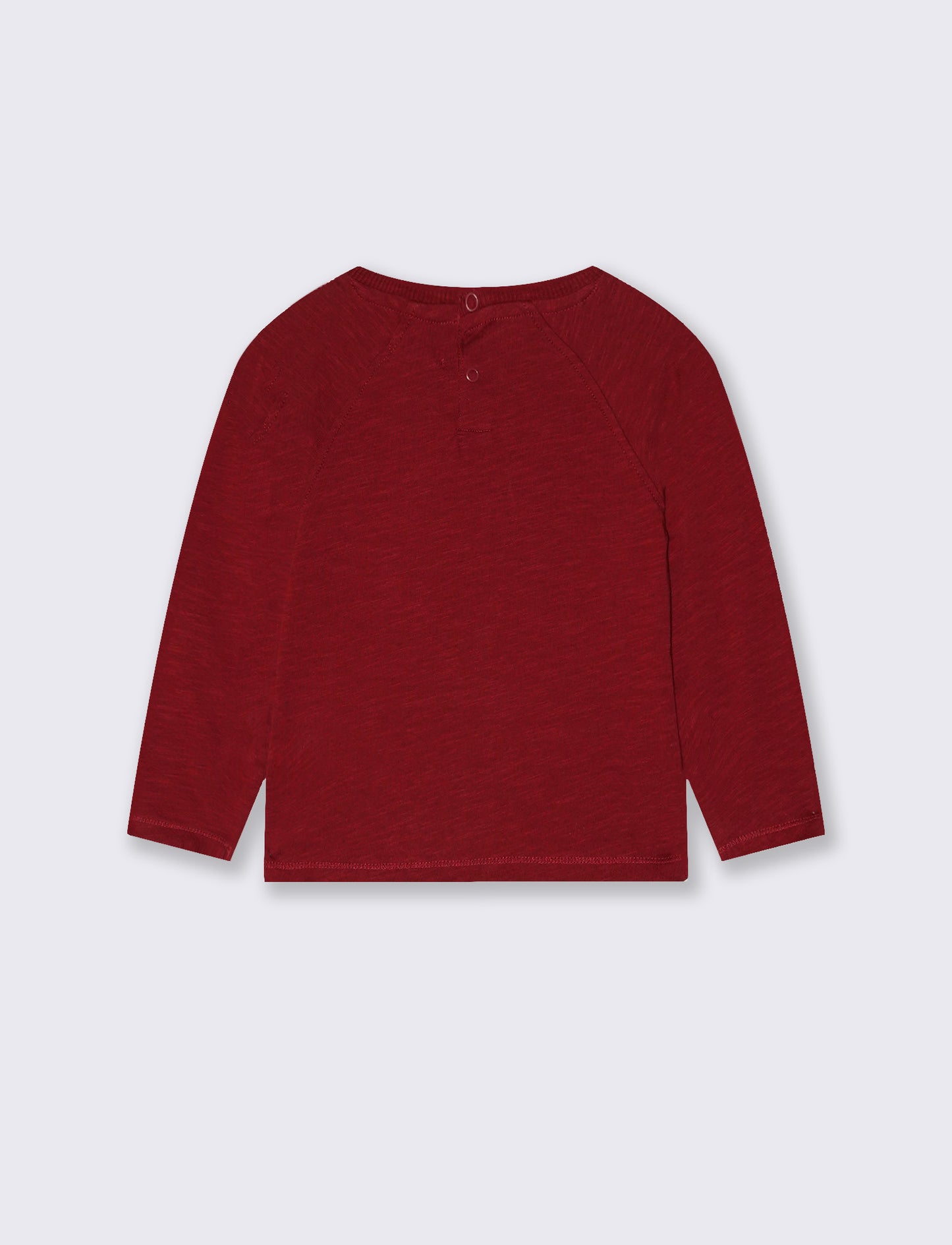 T-shirt neonato manica raglan con stampa - Bordeaux