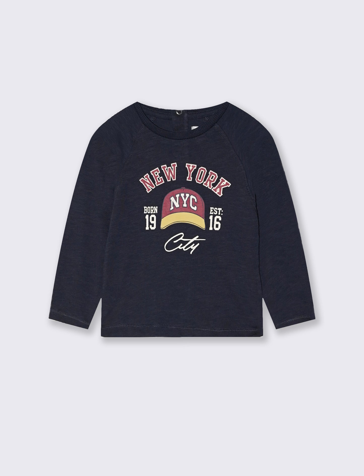 Raglan Sleeve Baby T-Shirt with Print - Blue