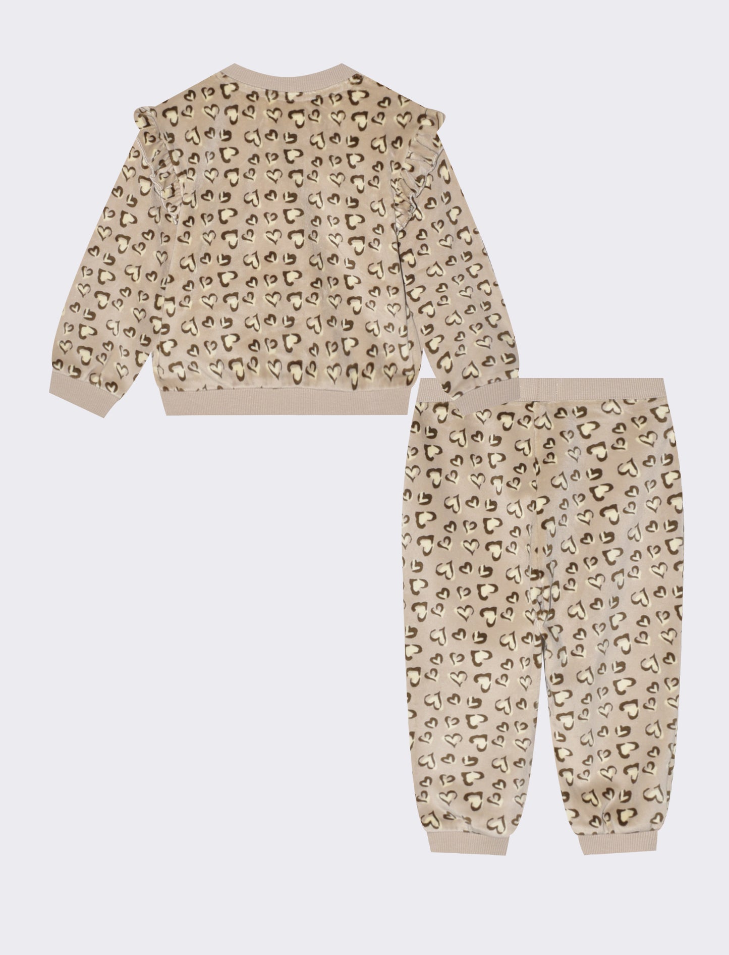 Velour jumpsuit with print for a casual look - Multicolor