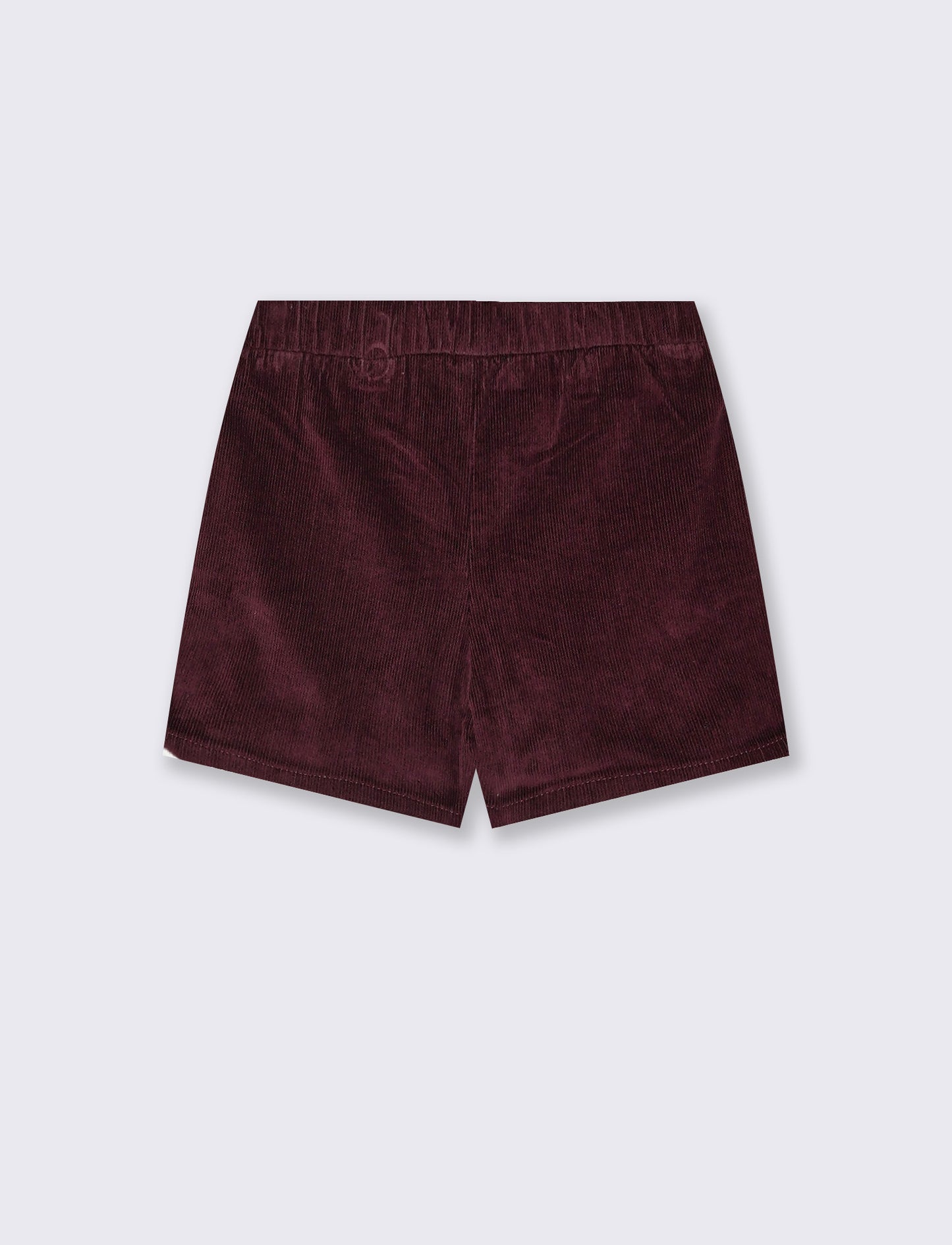 Short in velluto elastico con tasche e pieghe - Bordeaux
