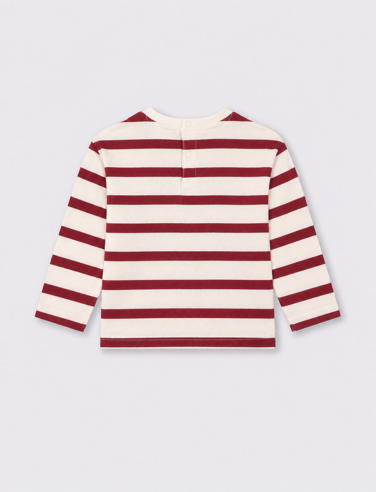 T-shirt rigata con patch di volpe - Righe