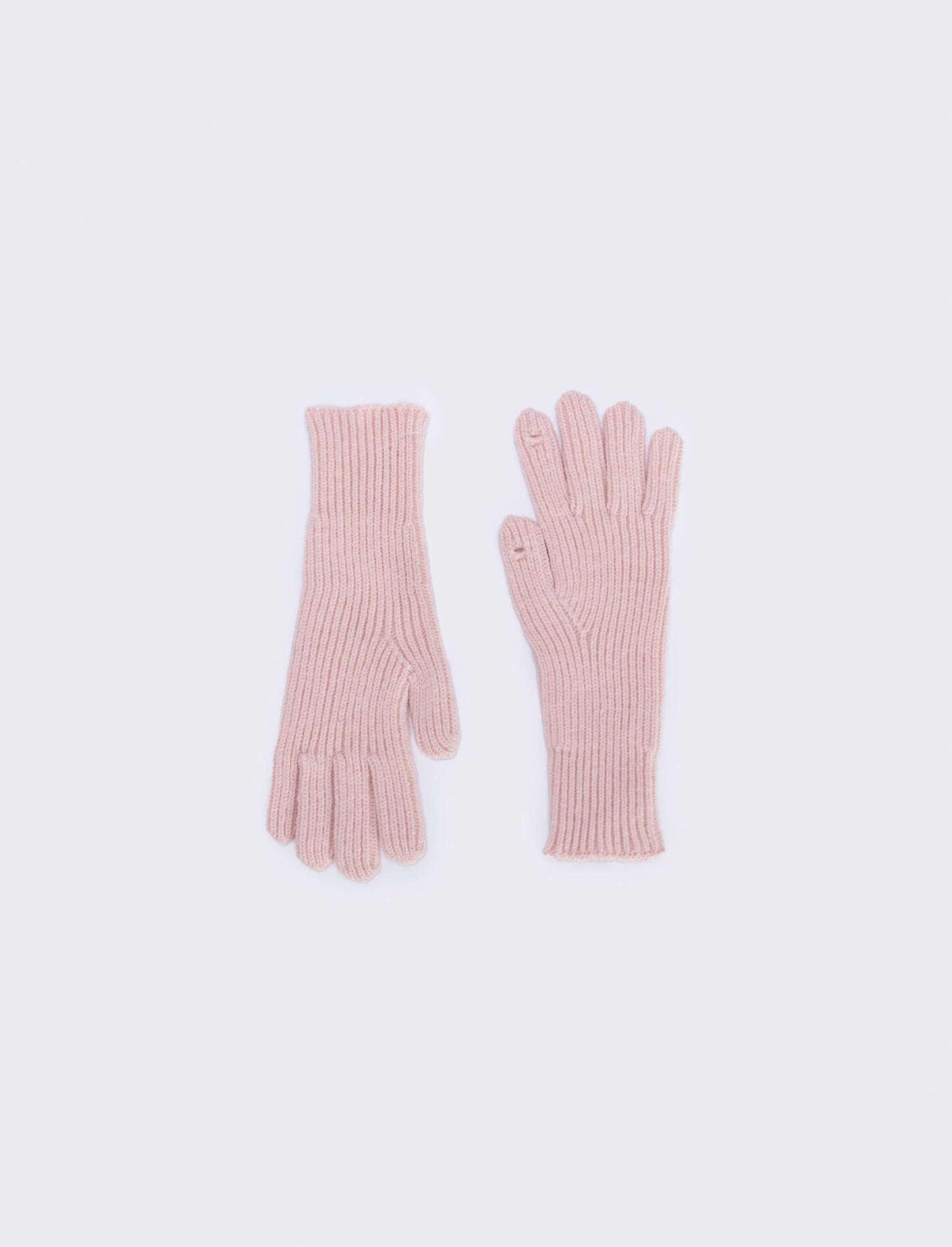 Guanti a coste medio touch elegante - Rosa