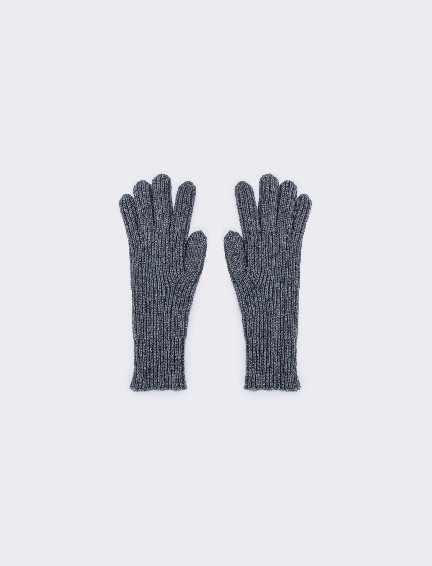 Medium ribbed elegant touch gloves - Grey