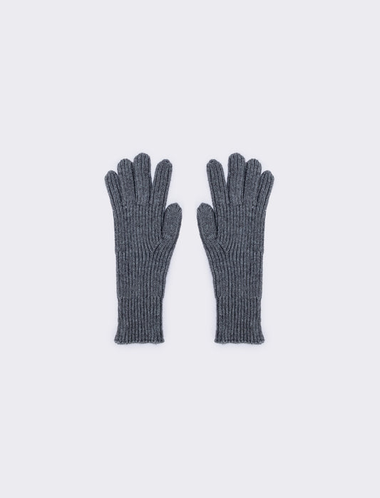Guanti a coste medio touch elegante - Grigio