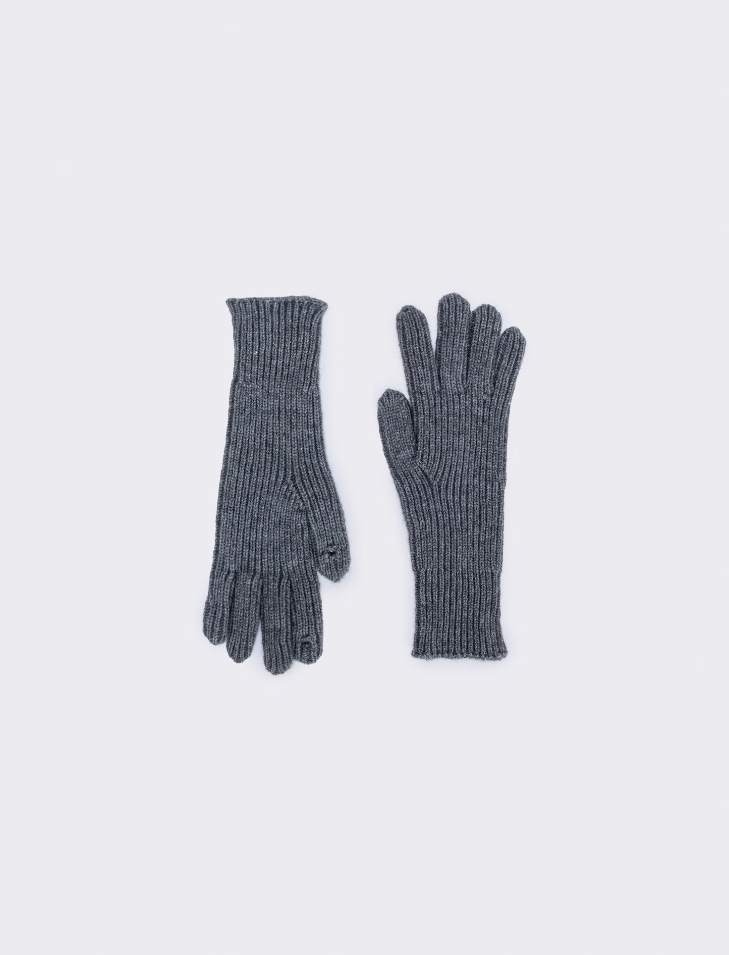 Medium ribbed elegant touch gloves - Grey