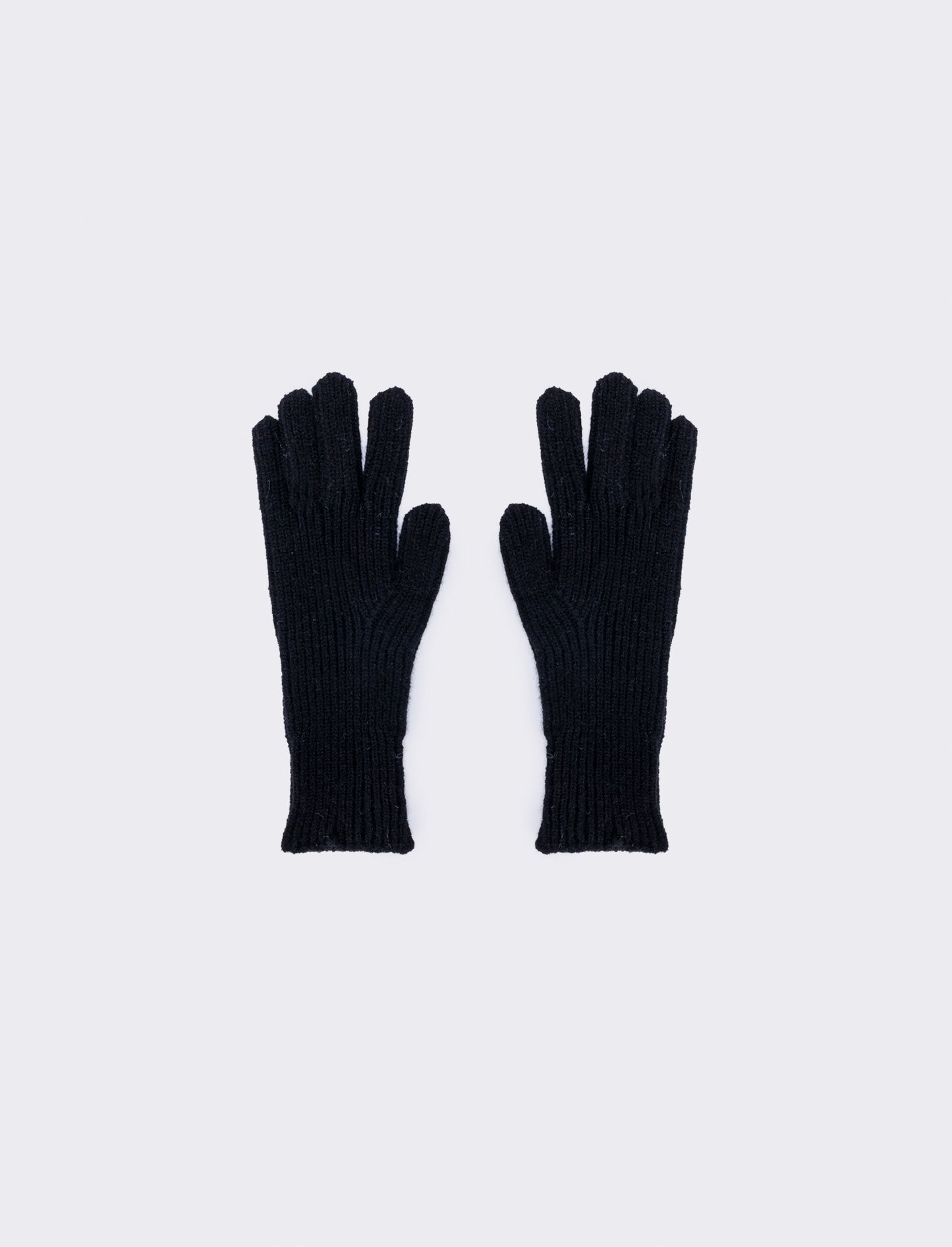 Guanti a coste medio touch elegante - Nero