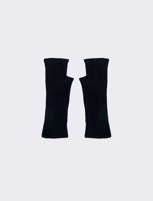 Guanti manicotto medio in maglia - Nero